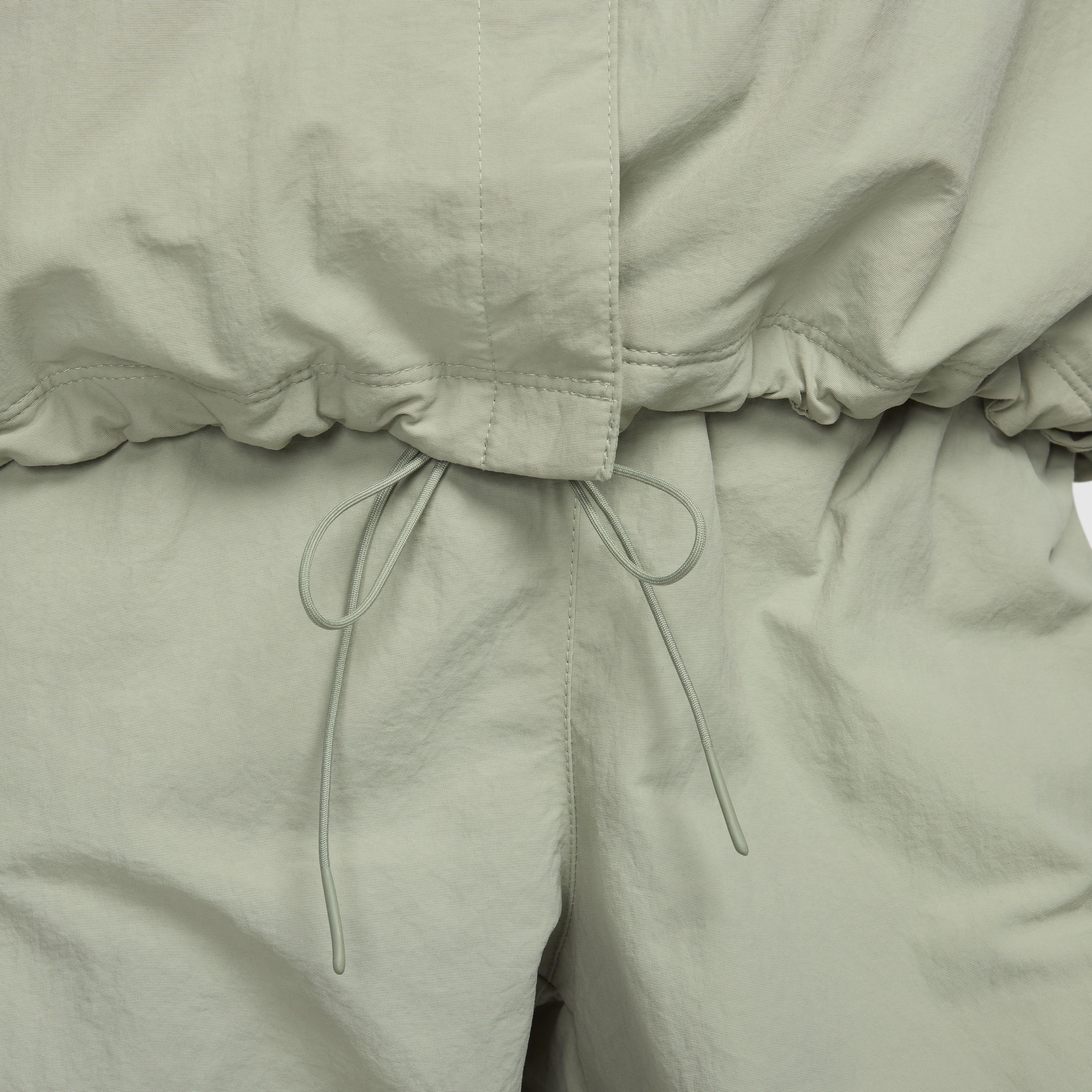 Nike Women's Sportswear Essentials Oversized UV Woven Coaches' Jacket - GREEN Thumbnail View 6