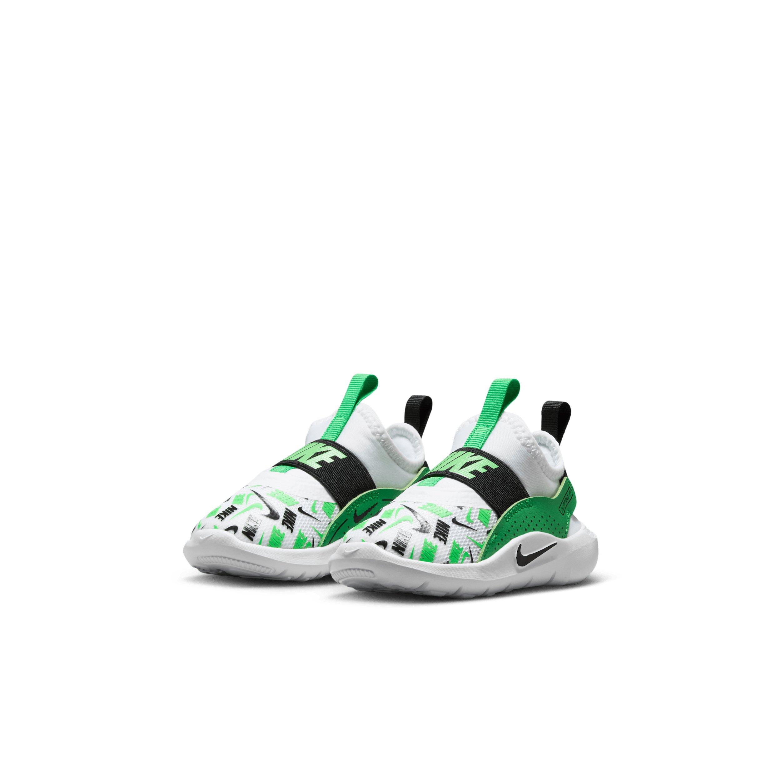 Nike Flex Runner 4 "White/Green Spark/Illusion Green/Black" Infant Boys' Running Shoe - WHITE/GREEN/GREEN/BLACK