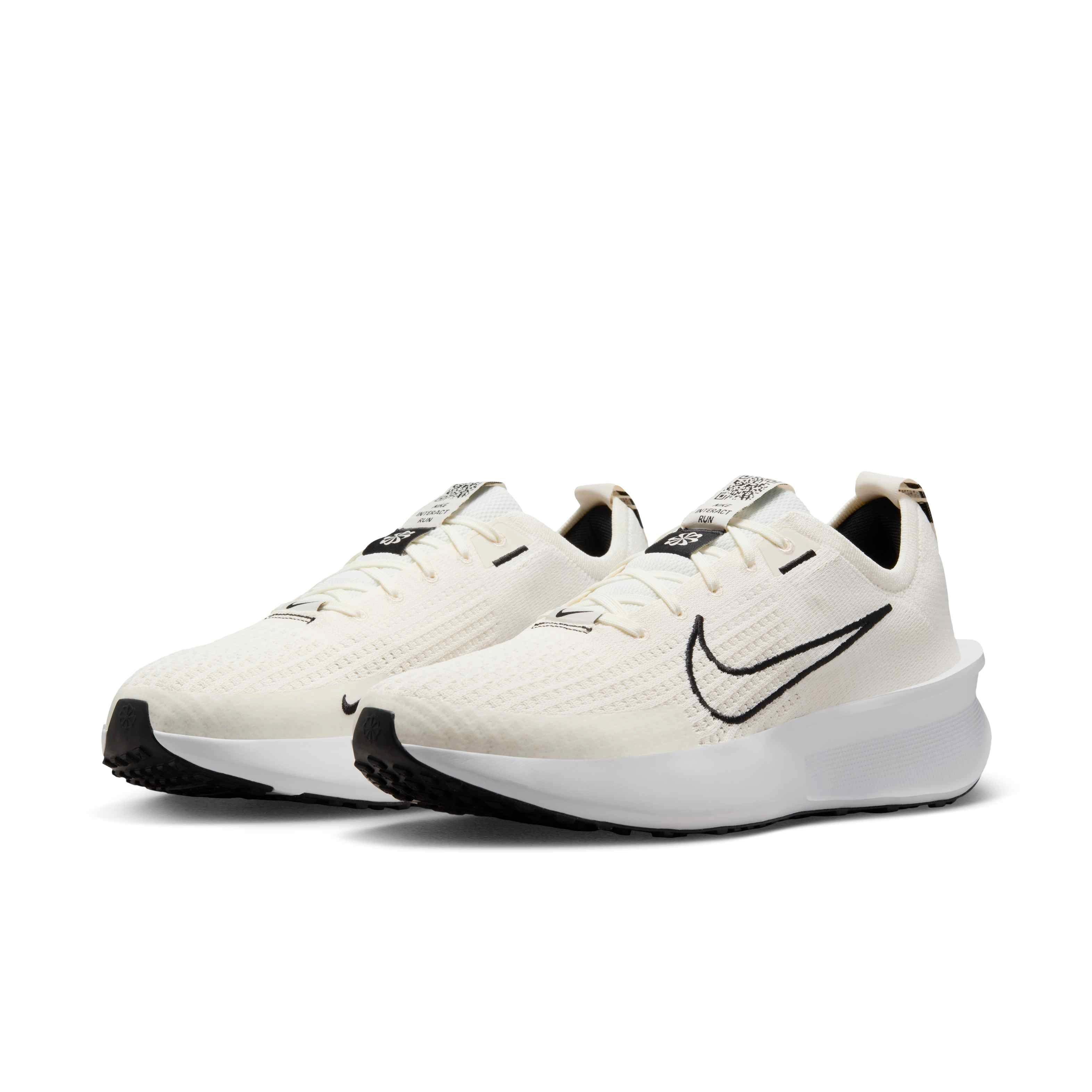 Nike Interact Run "Sail/Black/White/White" Men's Running Shoe - SAIL/BLACK/WHITE/WHITE Thumbnail View 3
