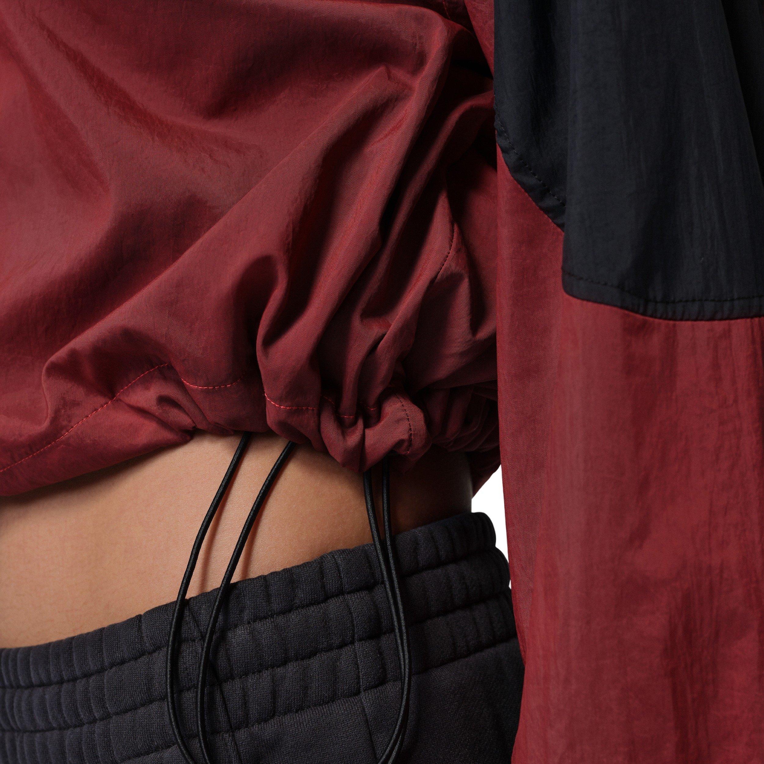 Jordan Women's Brooklyn Woven Long-Sleeve Graphic Pullover - Black/Red - BLACK/RED Thumbnail View 6