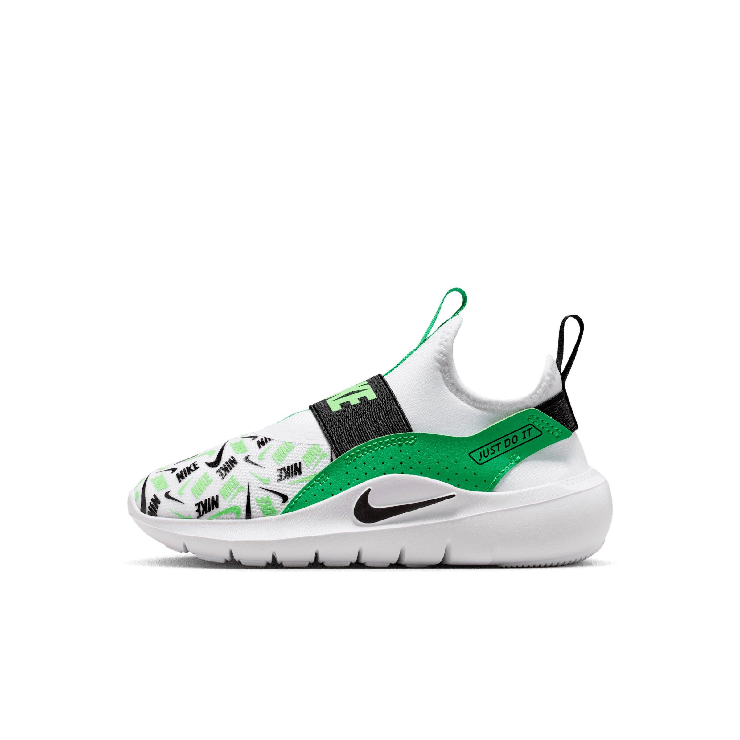 Nike Flex Runner "White/Green Spark/Illusion Green/Black" Preschool Boys' Running Shoe - WHITE/GREEN/GREEN/BLACK