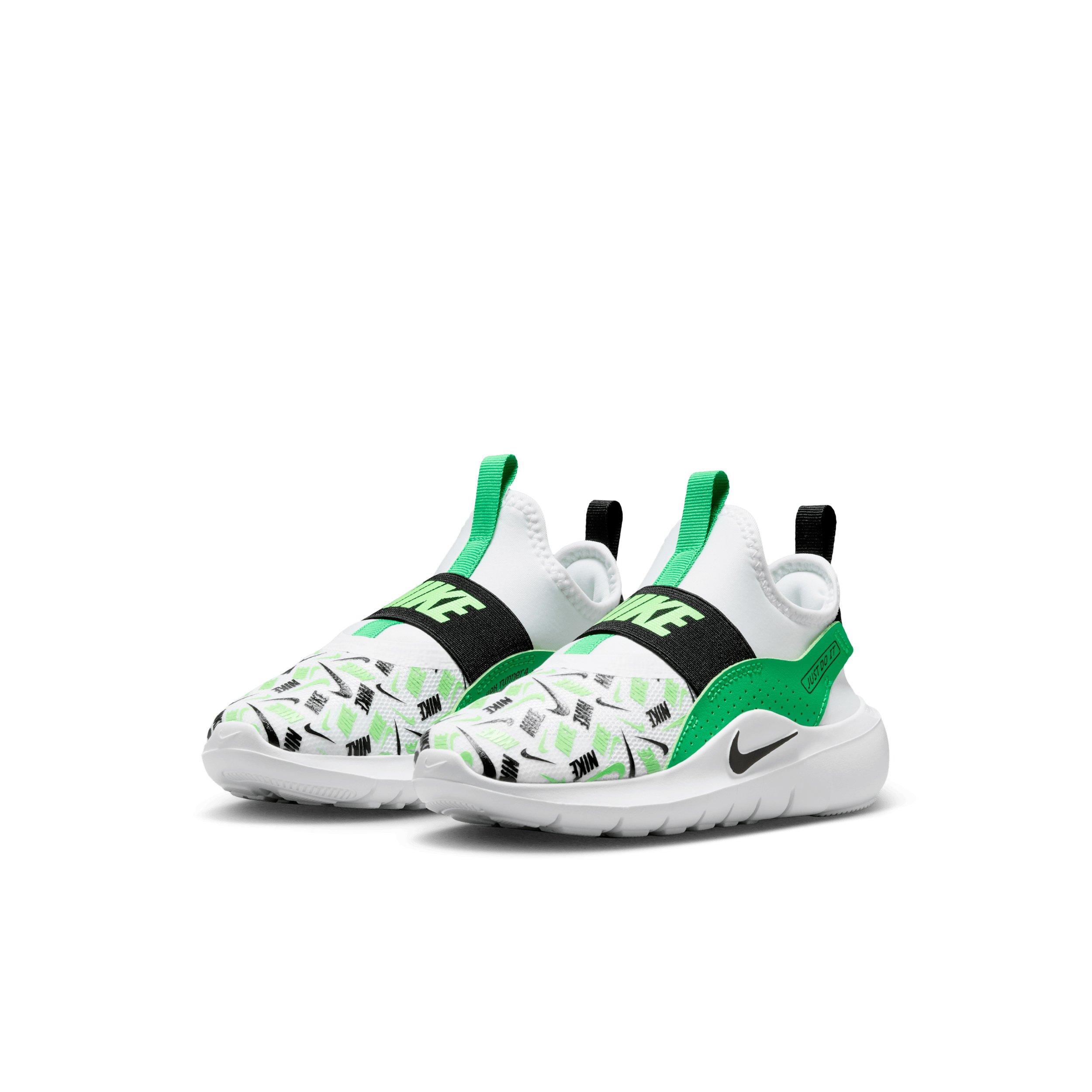 Nike Flex Runner "White/Green Spark/Illusion Green/Black" Preschool Boys' Running Shoe - WHITE/GREEN/GREEN/BLACK