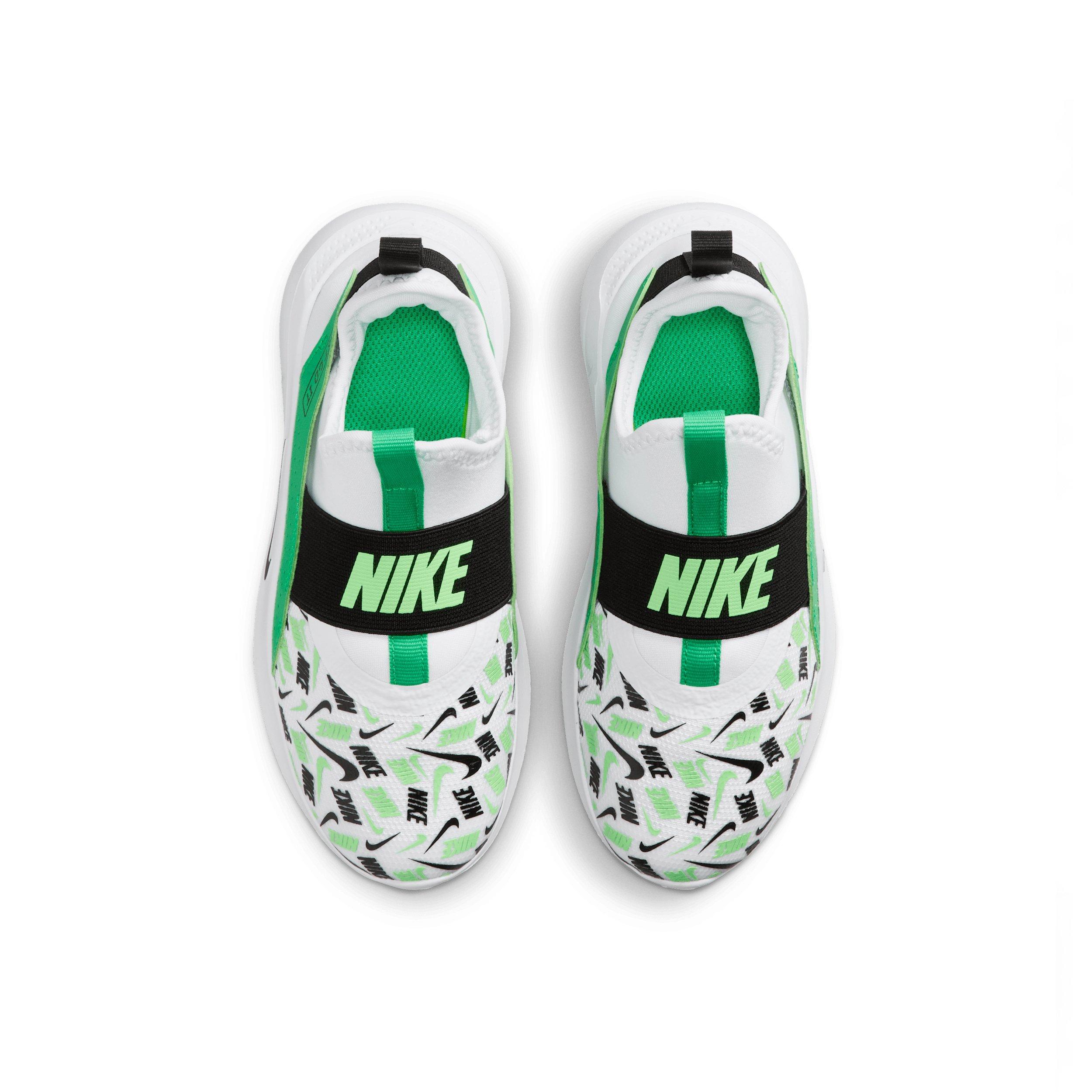 Nike Flex Runner "White/Green Spark/Illusion Green/Black" Preschool Boys' Running Shoe - WHITE/GREEN/GREEN/BLACK
