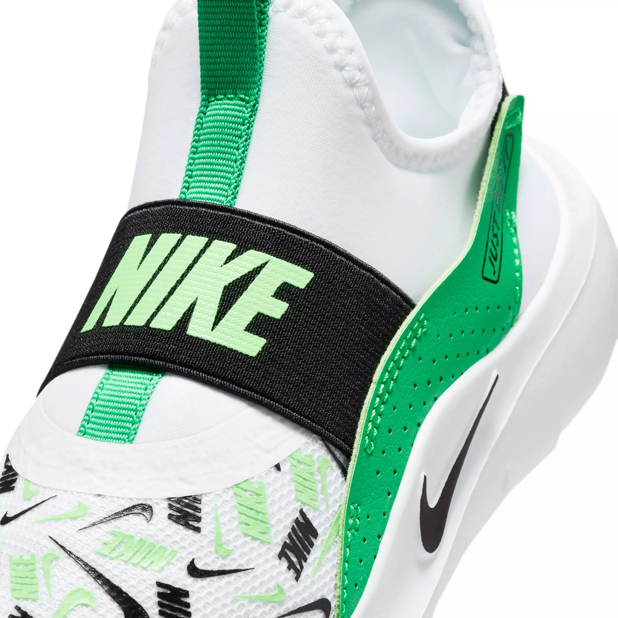 Nike Flex Runner "White/Green Spark/Illusion Green/Black" Preschool Boys' Running Shoe - WHITE/GREEN/GREEN/BLACK