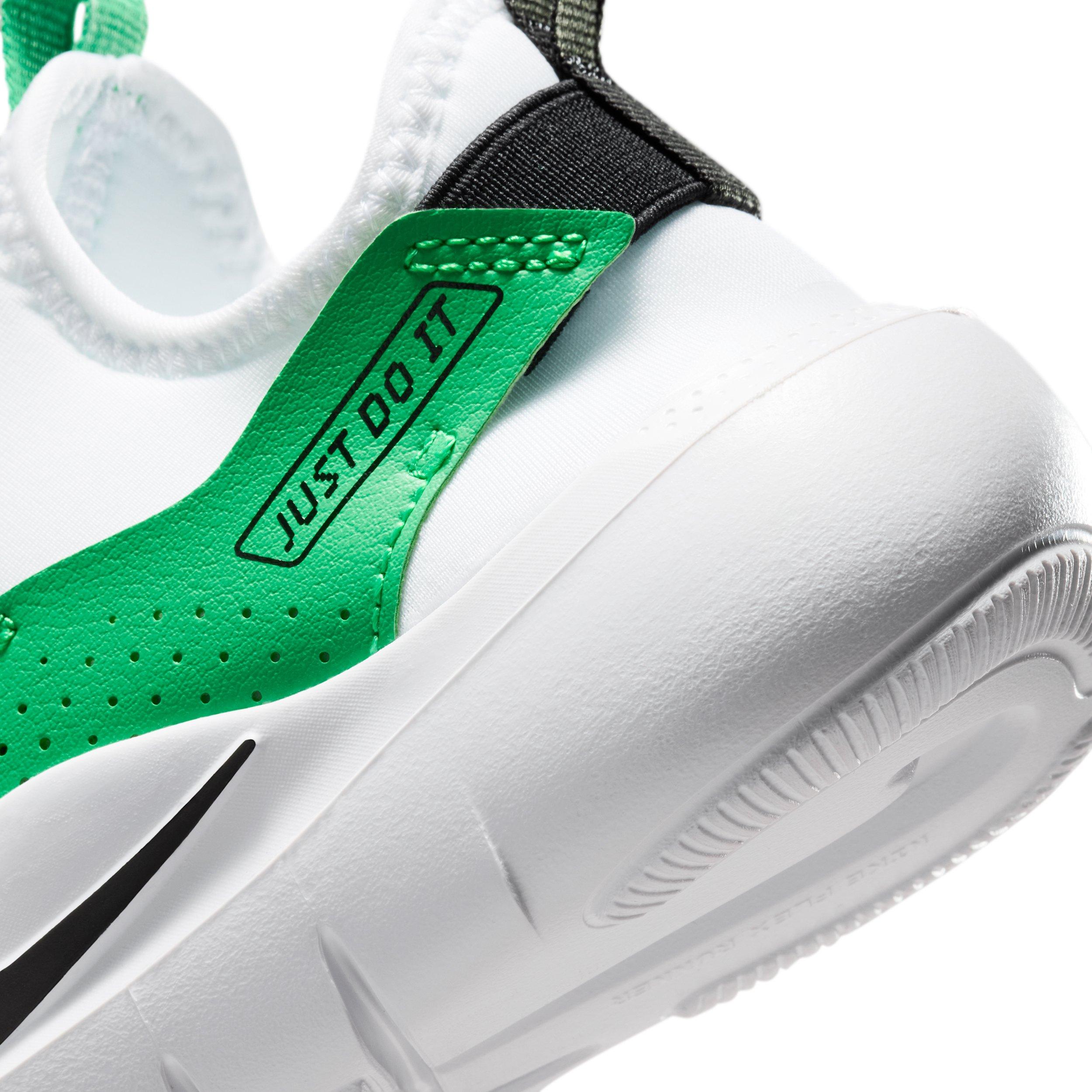 Nike Flex Runner "White/Green Spark/Illusion Green/Black" Preschool Boys' Running Shoe - WHITE/GREEN/GREEN/BLACK