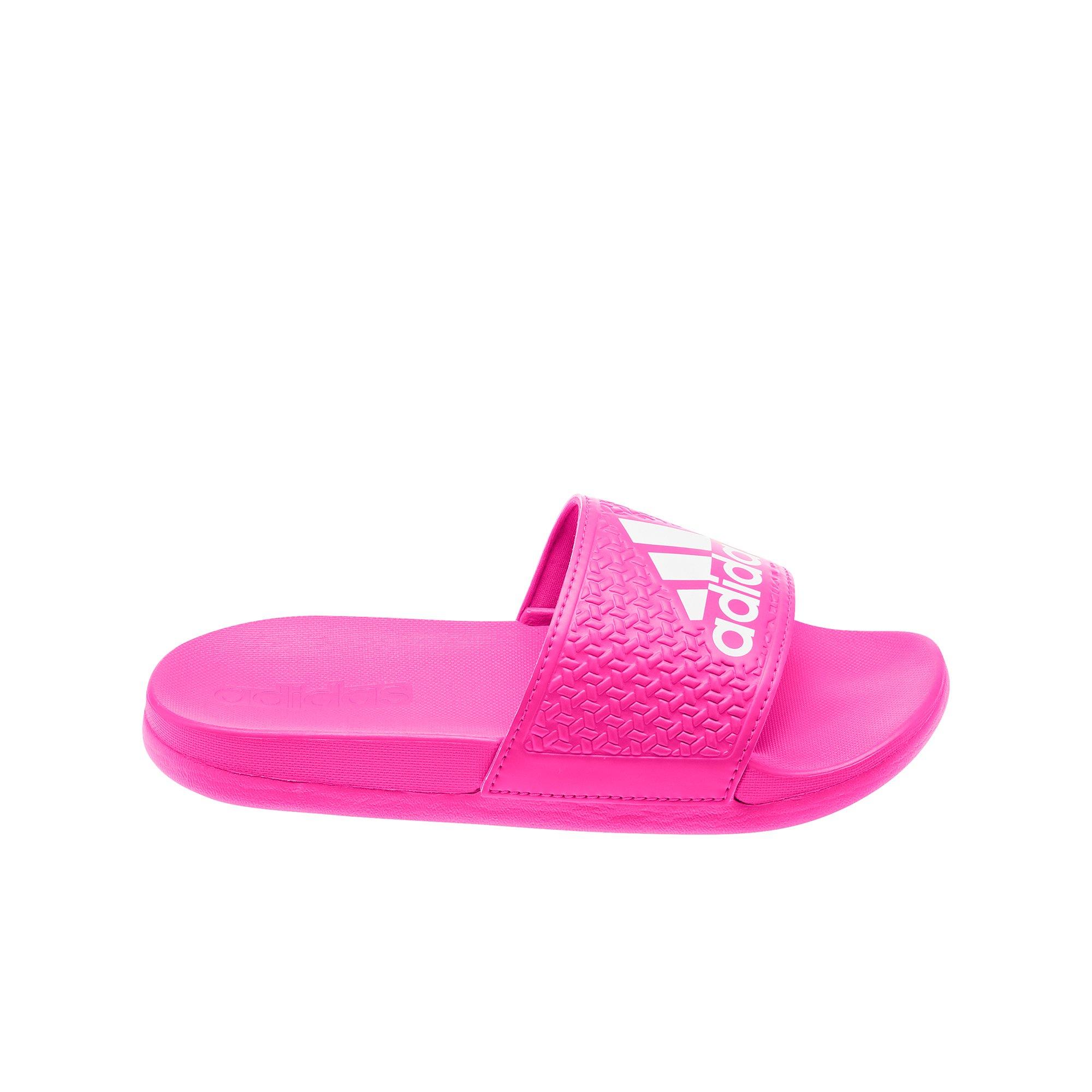 girls pink adidas slides