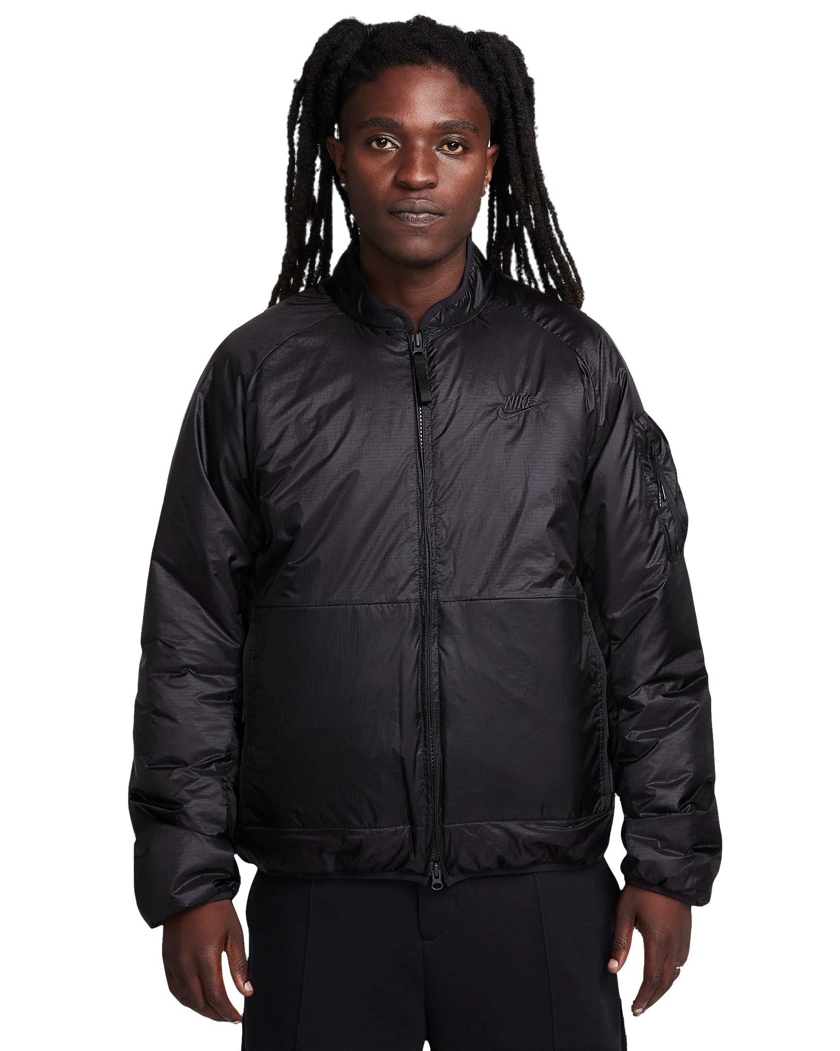 Nike Men's Sportswear Tech Therma-FIT Loose Insulated Jacket - BLACK Thumbnail View 1