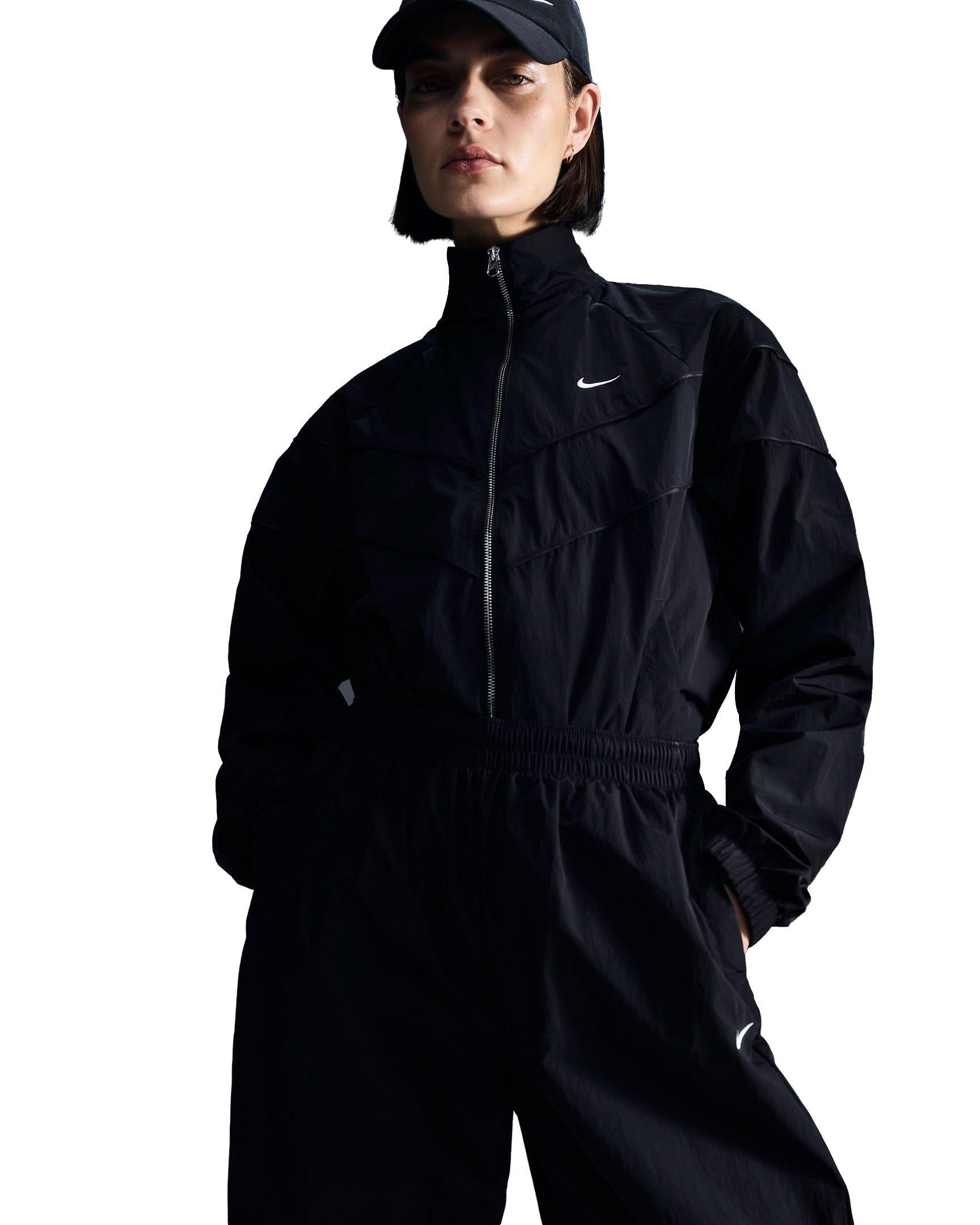 Nike Women's Windrunner Loose UV Woven Full-Zip Jacket - BLACK Thumbnail View 1