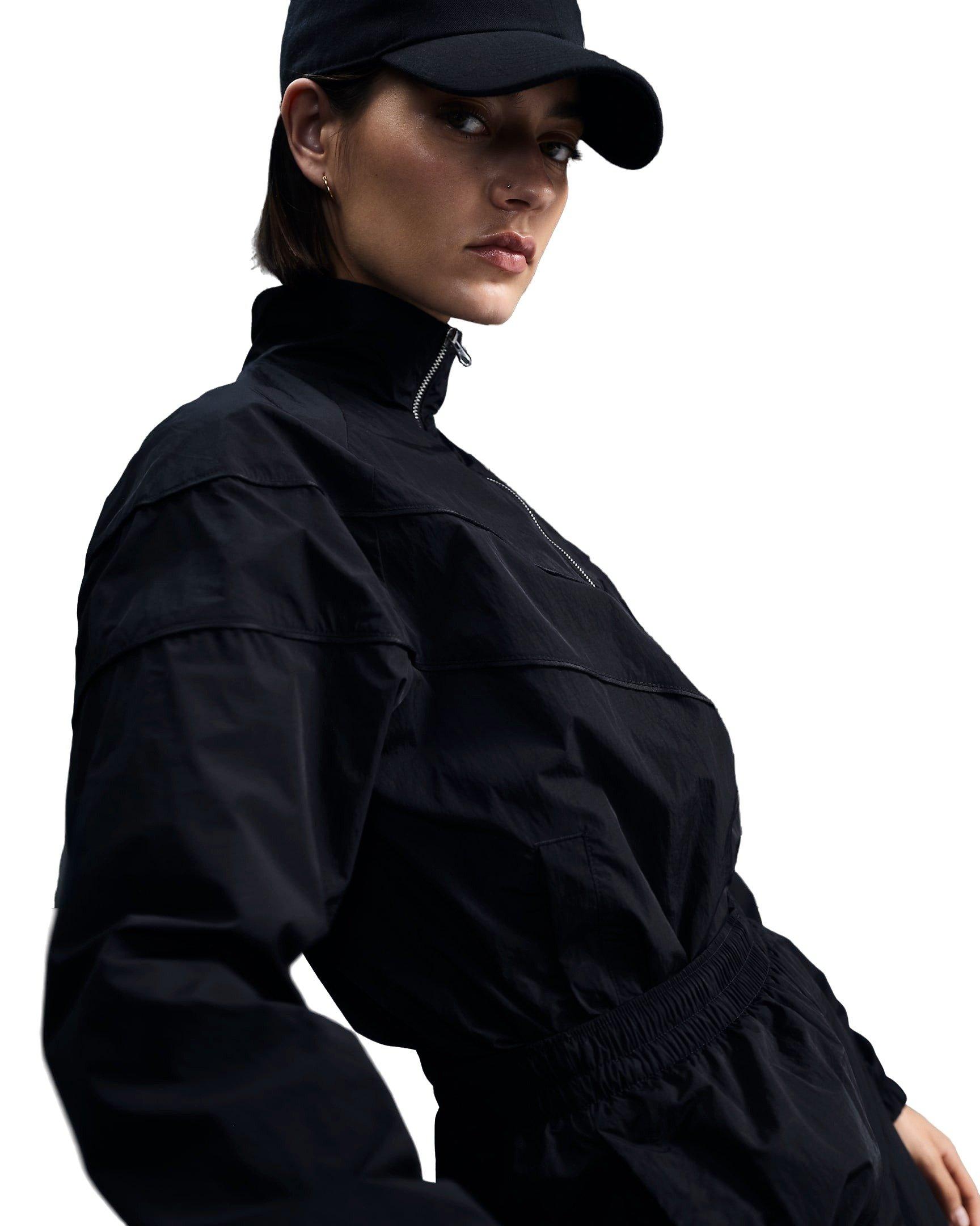 Nike Women's Windrunner Loose UV Woven Full-Zip Jacket - BLACK Thumbnail View 3