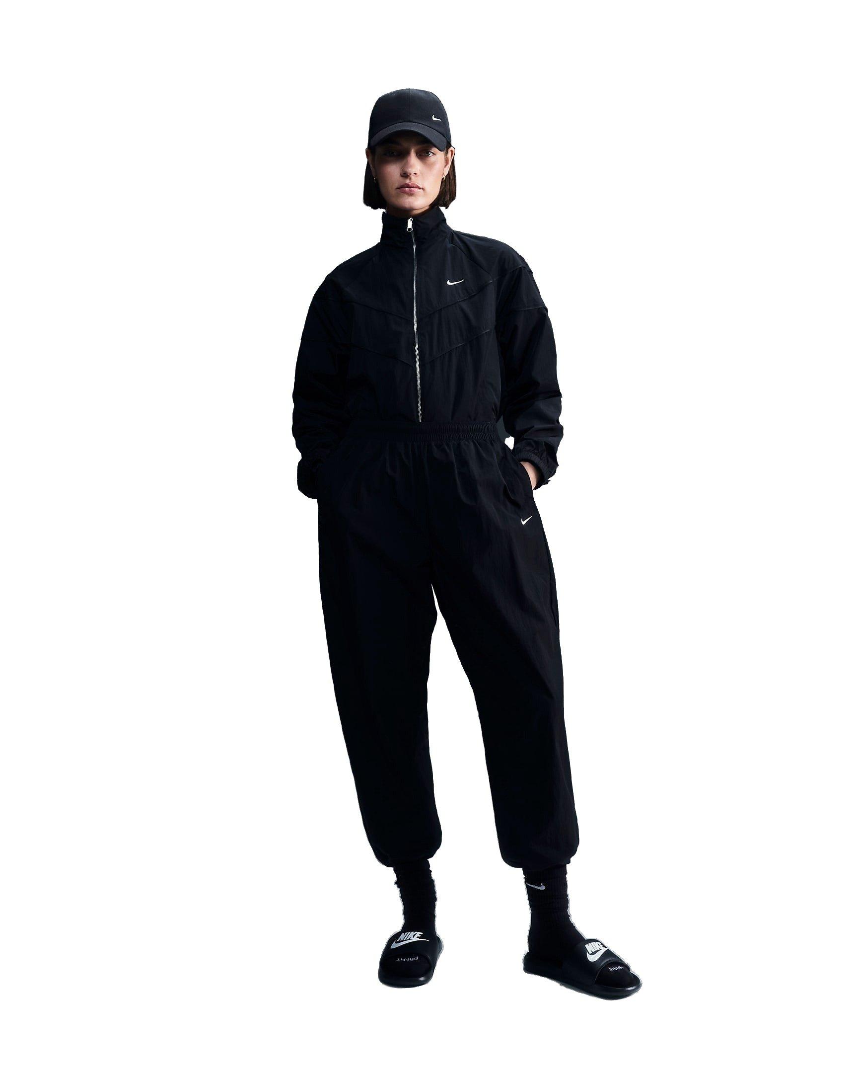 Nike Women's Windrunner Loose UV Woven Full-Zip Jacket - BLACK Thumbnail View 4