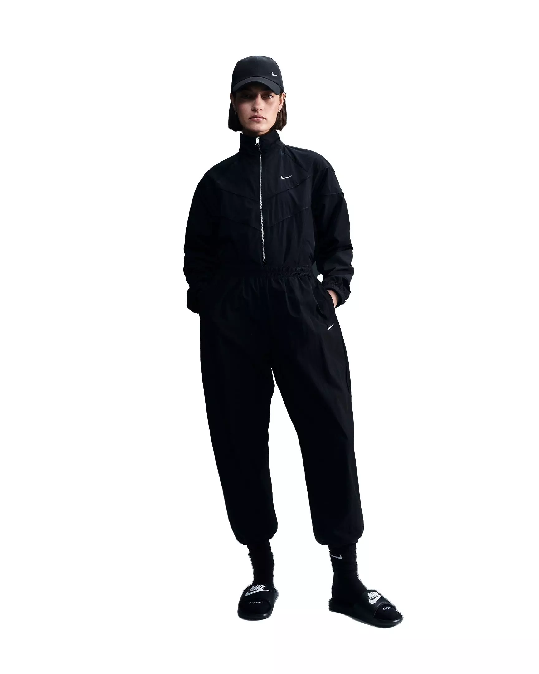 Nike Women's Windrunner Loose UV Woven Full-Zip Jacket - BLACK