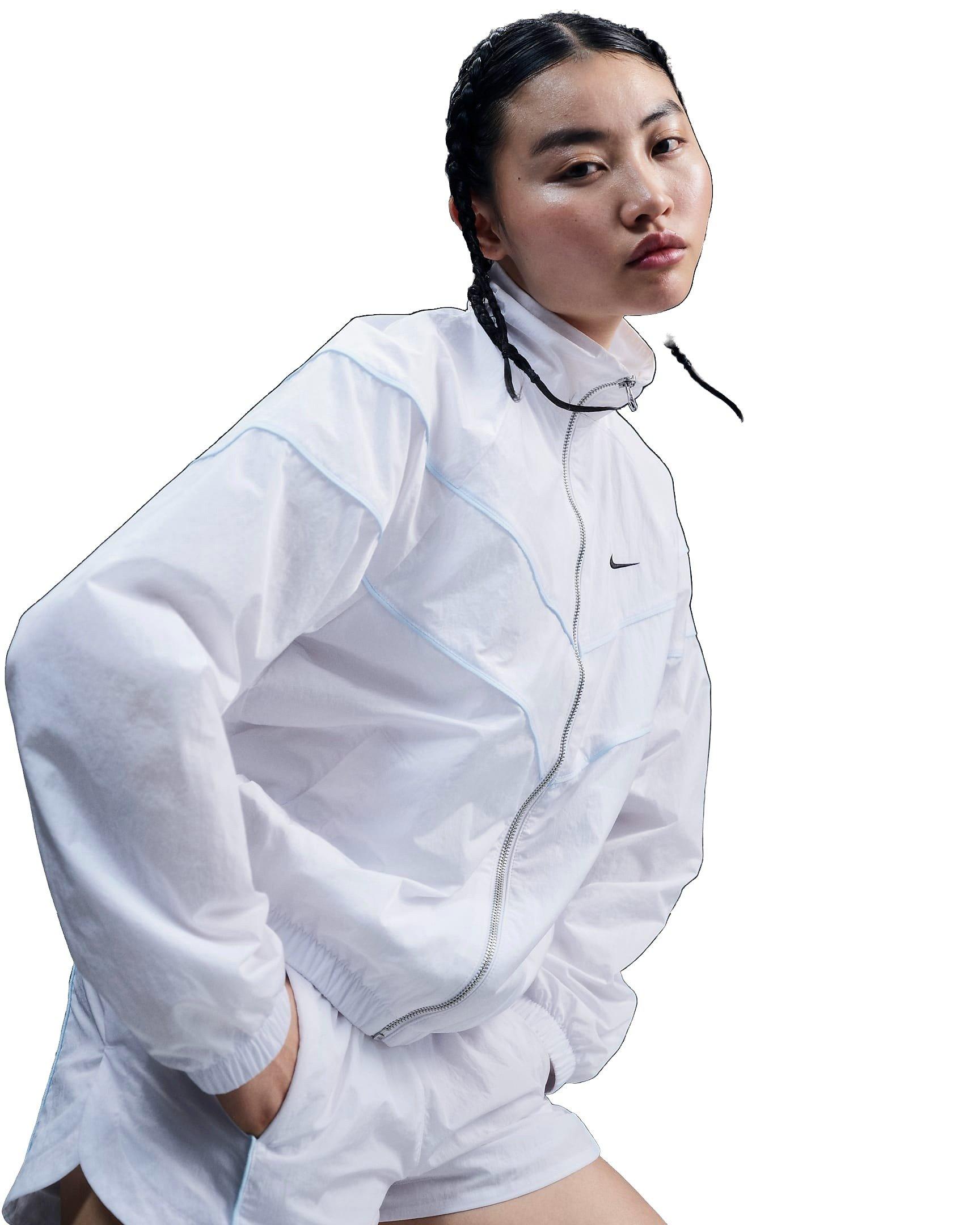 Nike Women's Windrunner Loose UV Woven Full-Zip Jacket - WHITE Thumbnail View 1