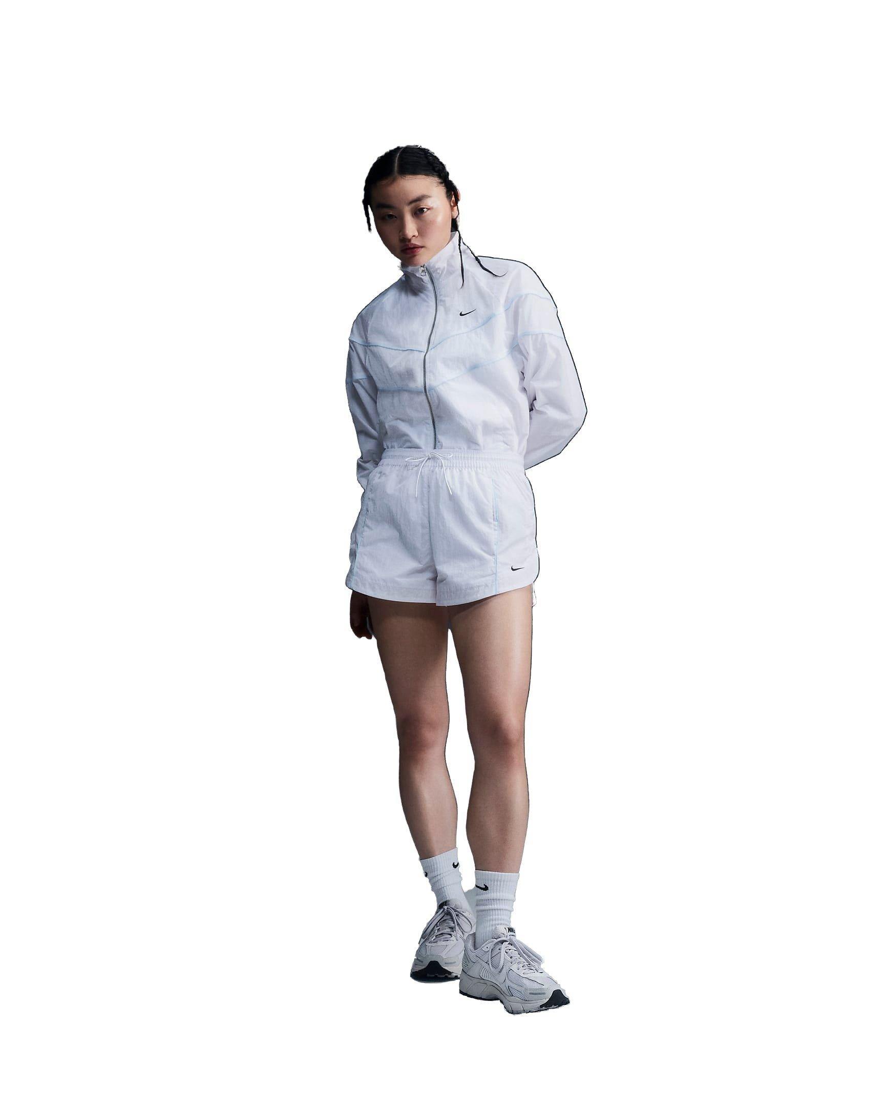 Nike Women's Windrunner Loose UV Woven Full-Zip Jacket - WHITE Thumbnail View 4