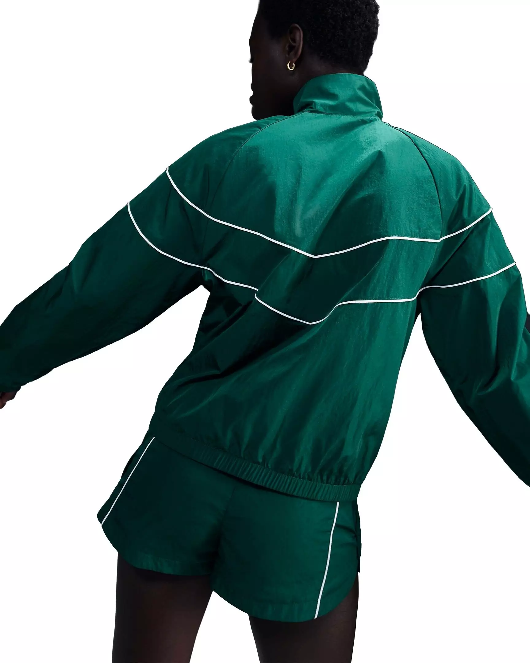 Nike Women's Windrunner Loose UV Woven Full-Zip Jacket - GREEN