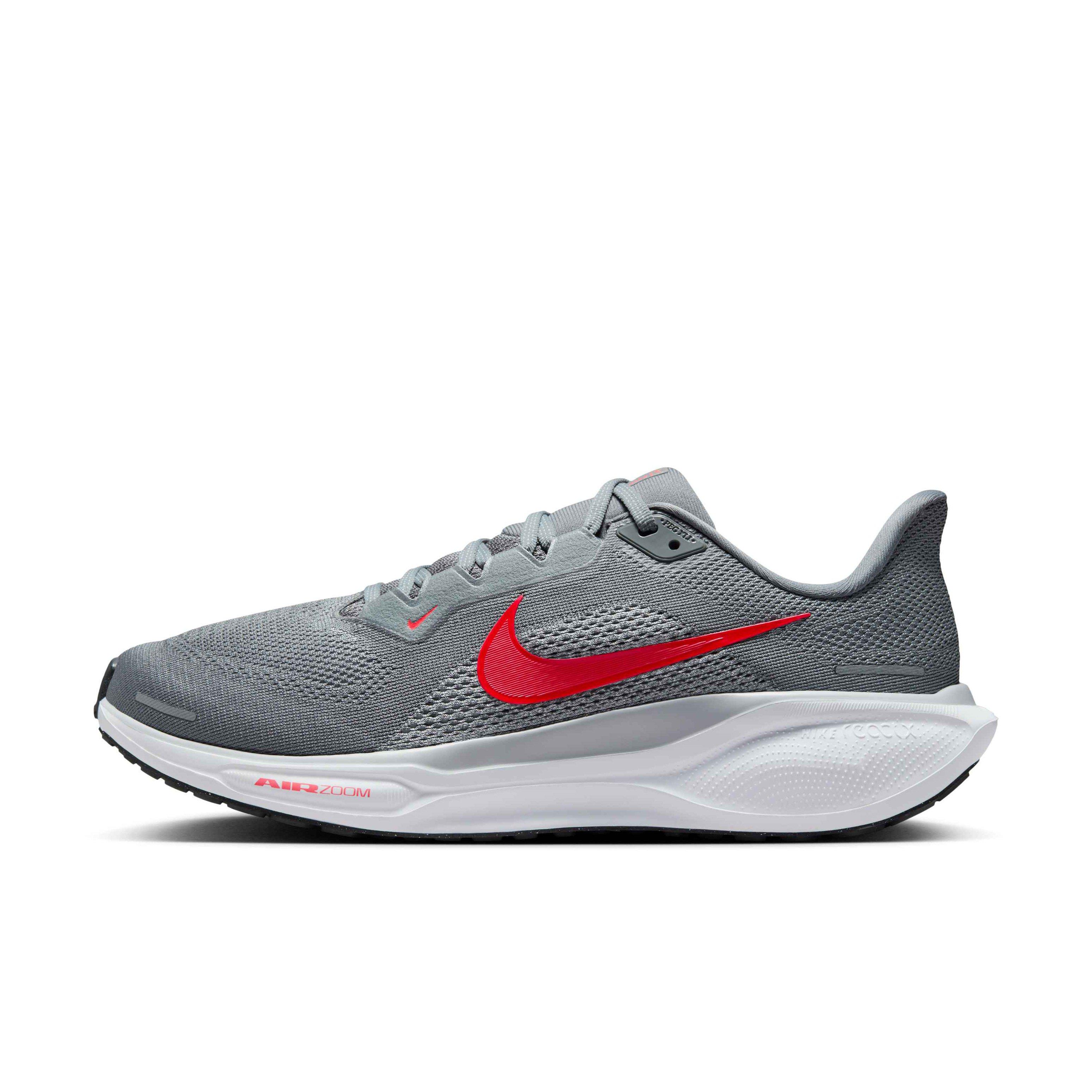 Nike Pegasus 41 "Cool Grey/Wolf Grey/Pure Platinum/Bright Crimson" Men's Running Shoe - GREY/GREY/PLATINUM/CRIMSON Thumbnail View 2