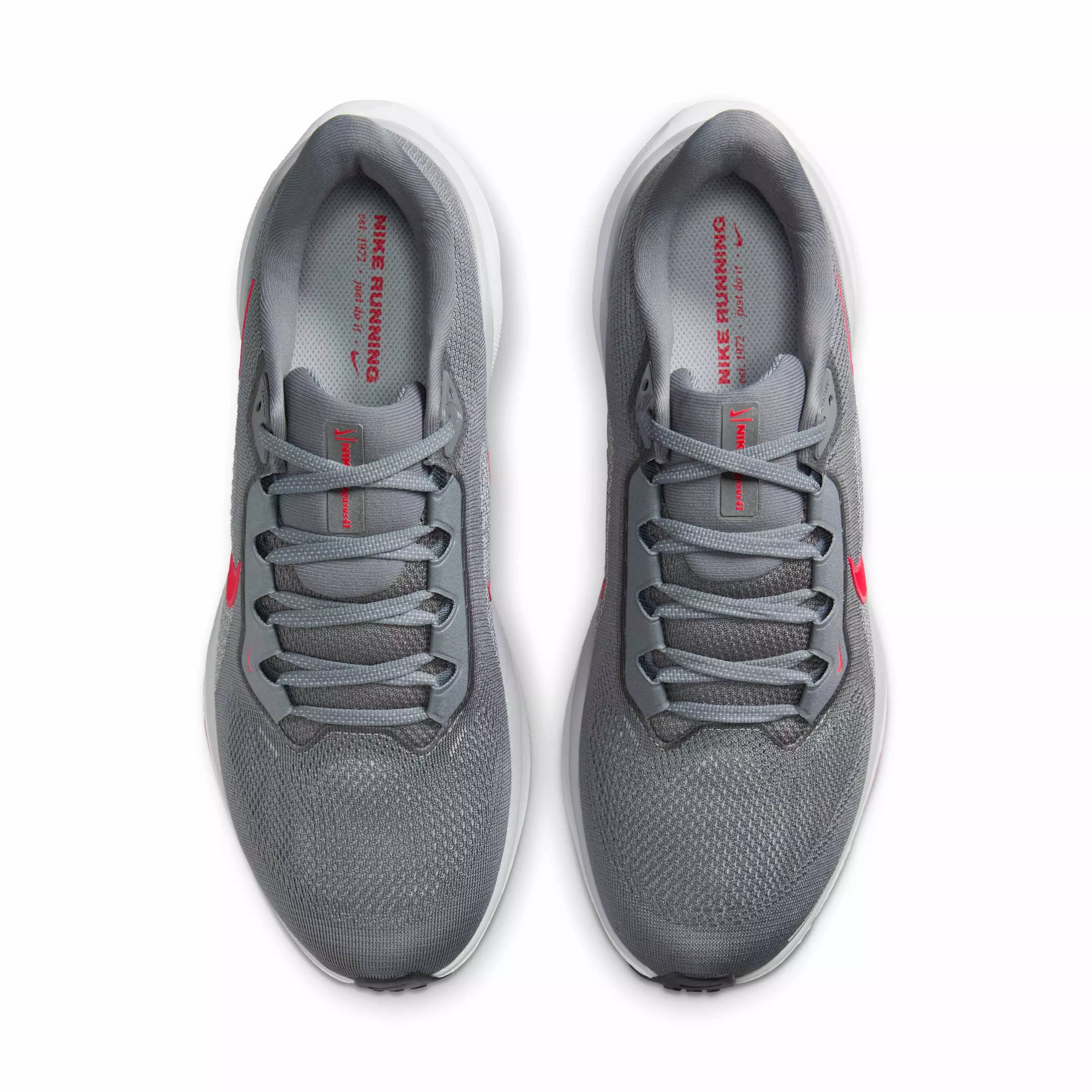 Nike Pegasus 41 "Cool Grey/Wolf Grey/Pure Platinum/Bright Crimson" Men's Running Shoe - GREY/GREY/PLATINUM/CRIMSON