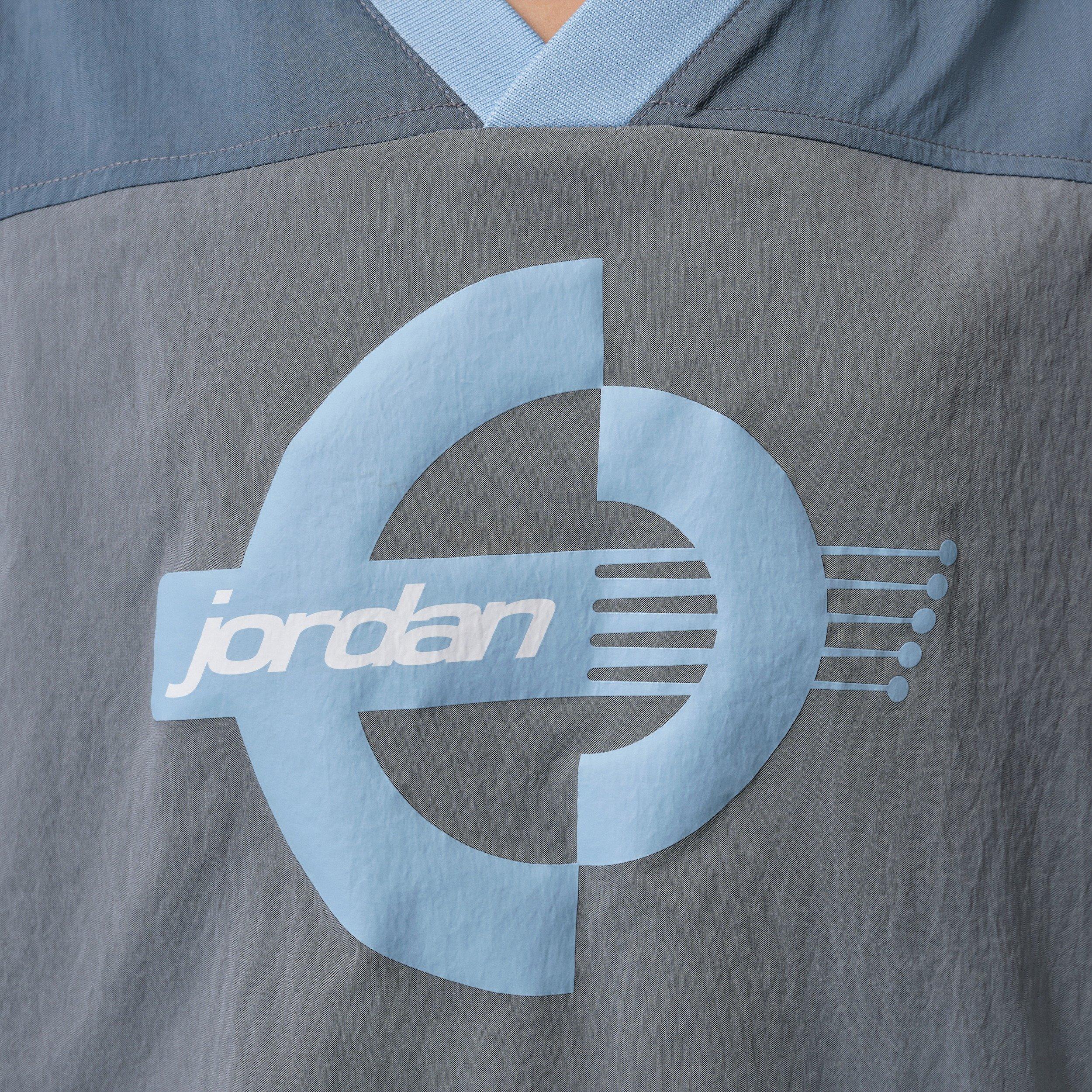 Jordan Women's Brooklyn Woven Long-Sleeve Graphic Pullover - Blue/Grey - BLUE/GREY Thumbnail View 4