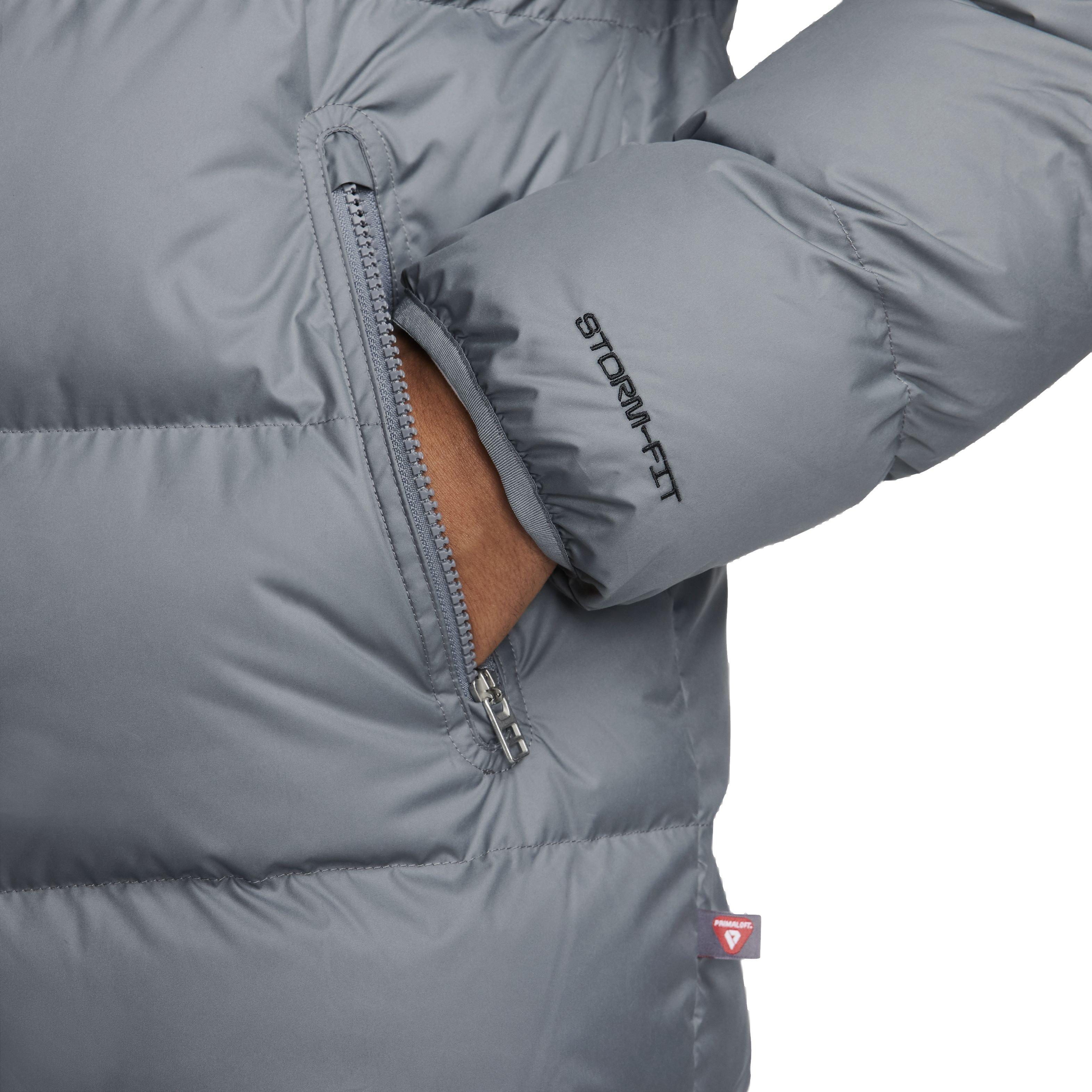 Nike Men's Storm-FIT PrimaLoft Hooded Windrunner Puffer Jacket - GREY Thumbnail View 5