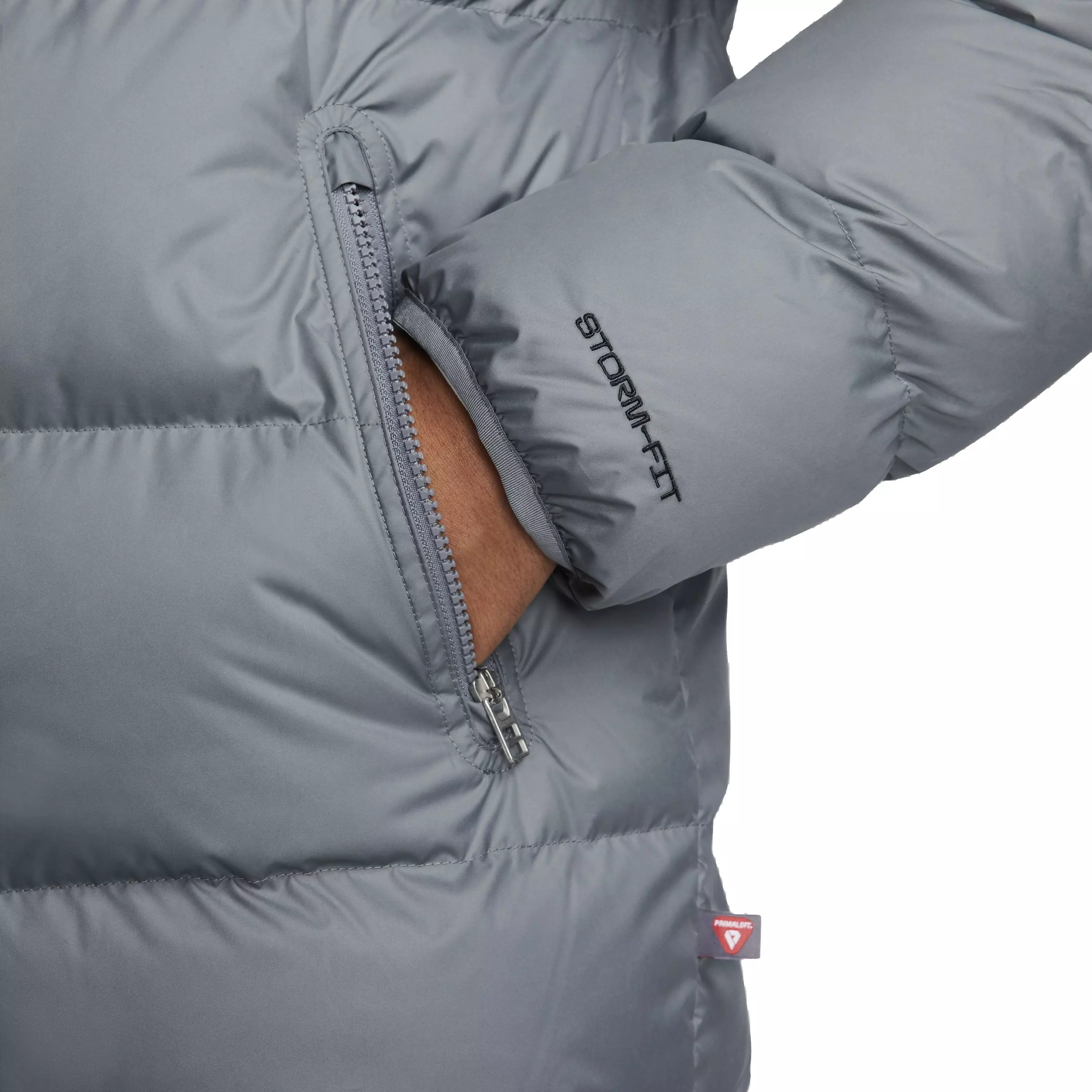 Nike Men's Storm-FIT PrimaLoft Hooded Windrunner Puffer Jacket - GREY