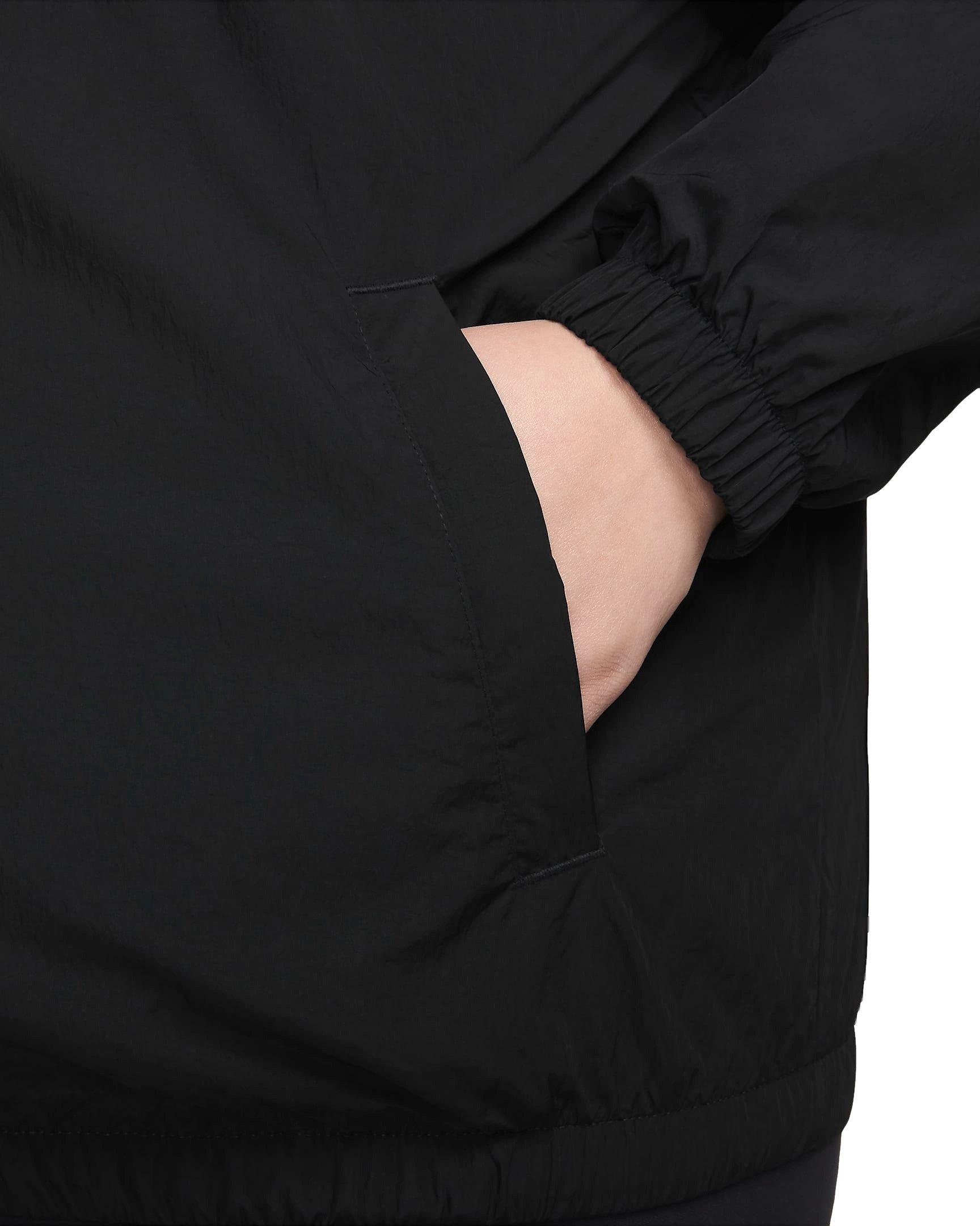 Nike Women's Loose Windrunner UV Woven Full-Zip Jacket - BLACK Thumbnail View 4