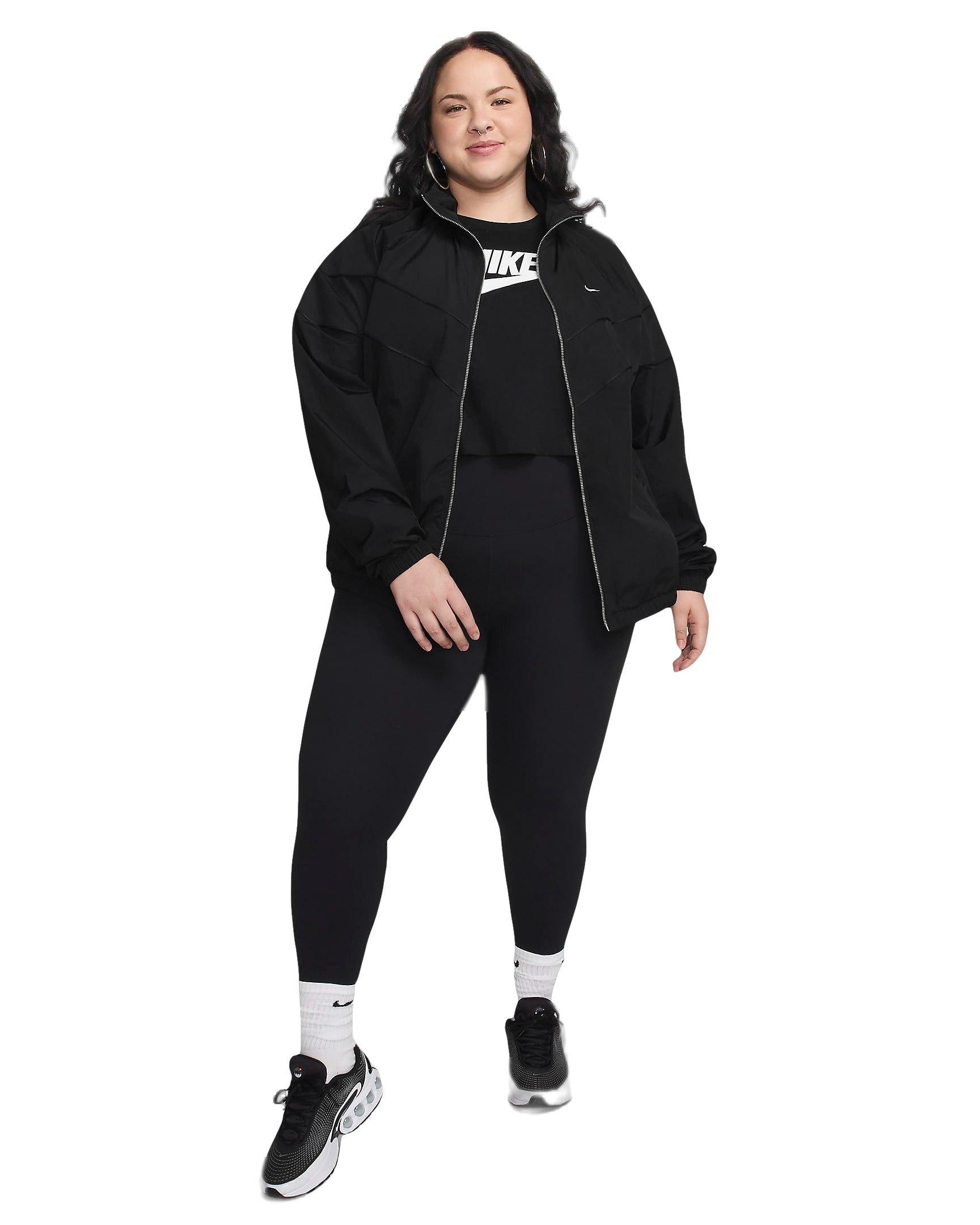 Nike Women's Loose Windrunner UV Woven Full-Zip Jacket - BLACK Thumbnail View 6