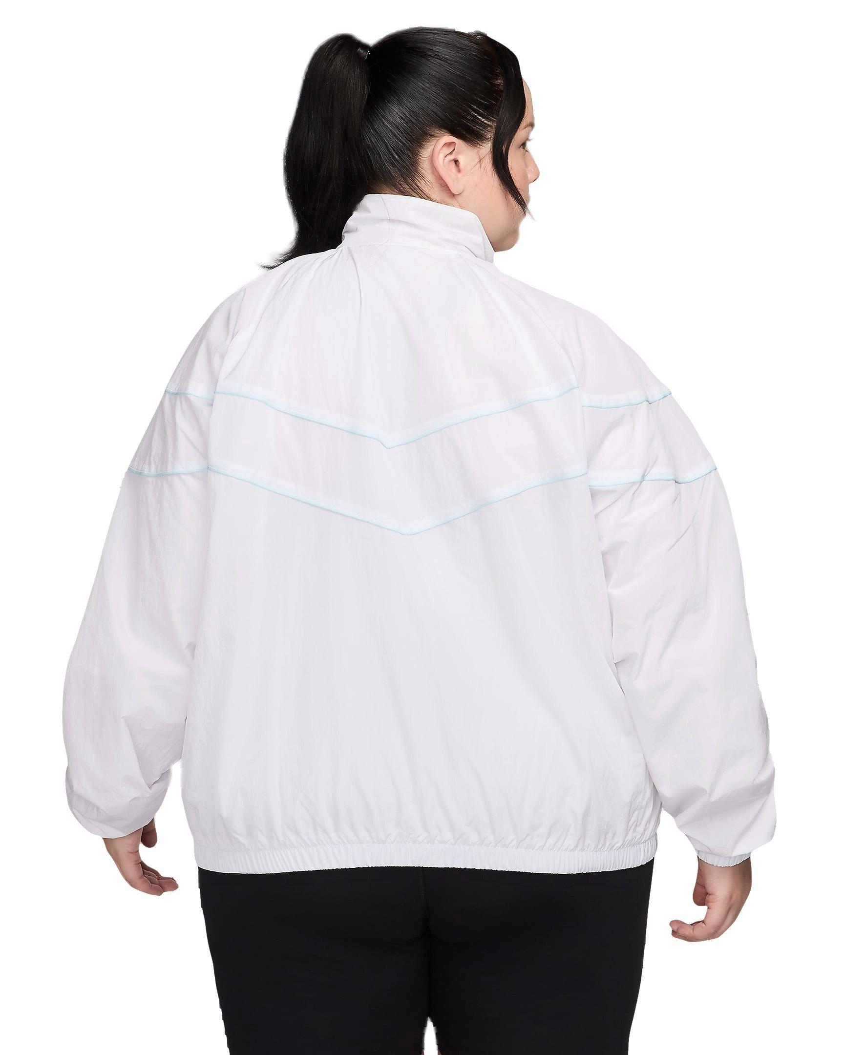 Nike Women's Loose Windrunner UV Woven Full-Zip Jacket - WHITE Thumbnail View 2