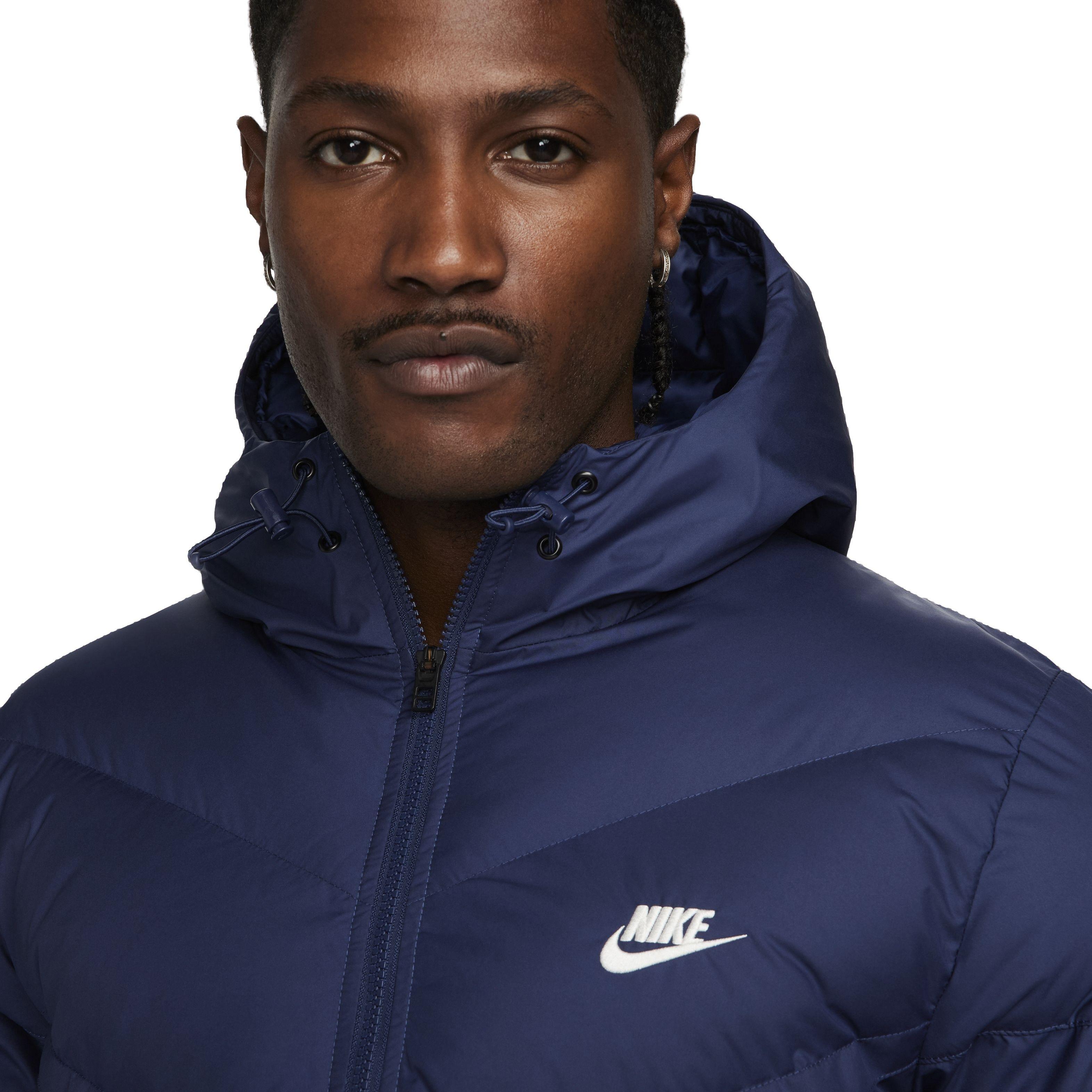 Nike Men's Storm-FIT Windrunner Hooded Parka Jacket - BLUE Thumbnail View 3