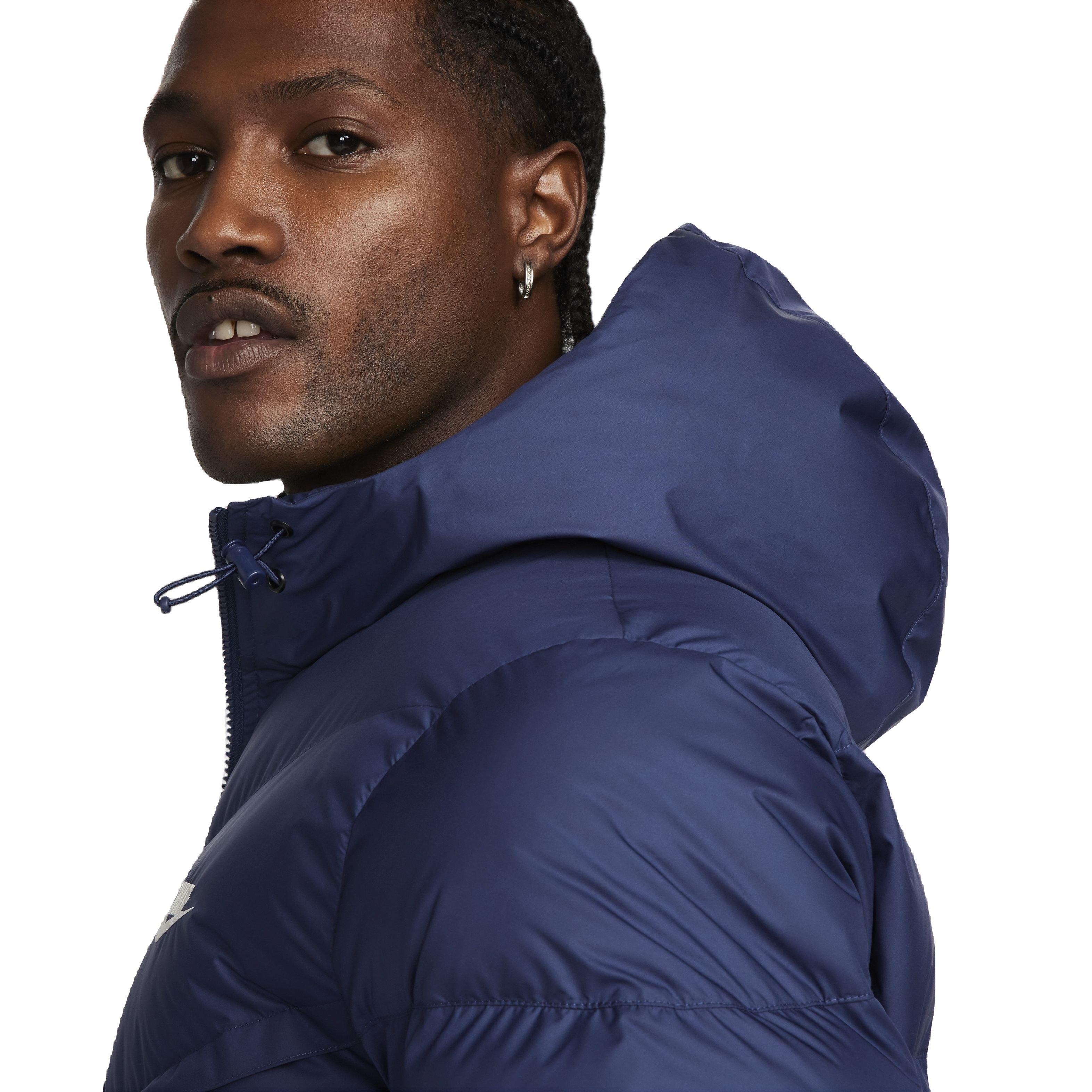 Nike Men's Storm-FIT Windrunner Hooded Parka Jacket - BLUE Thumbnail View 7