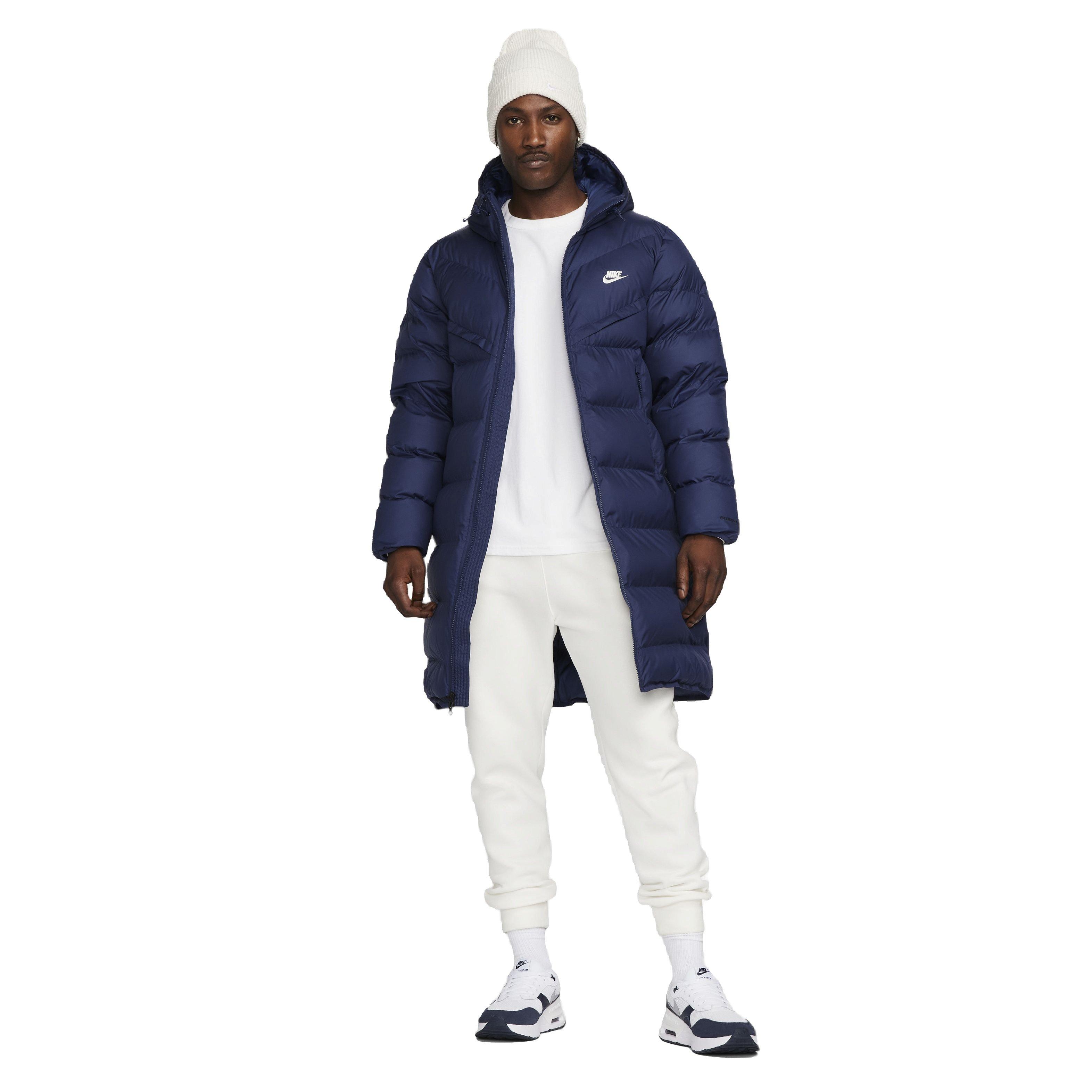 Nike Men's Storm-FIT Windrunner Hooded Parka Jacket - BLUE Thumbnail View 8