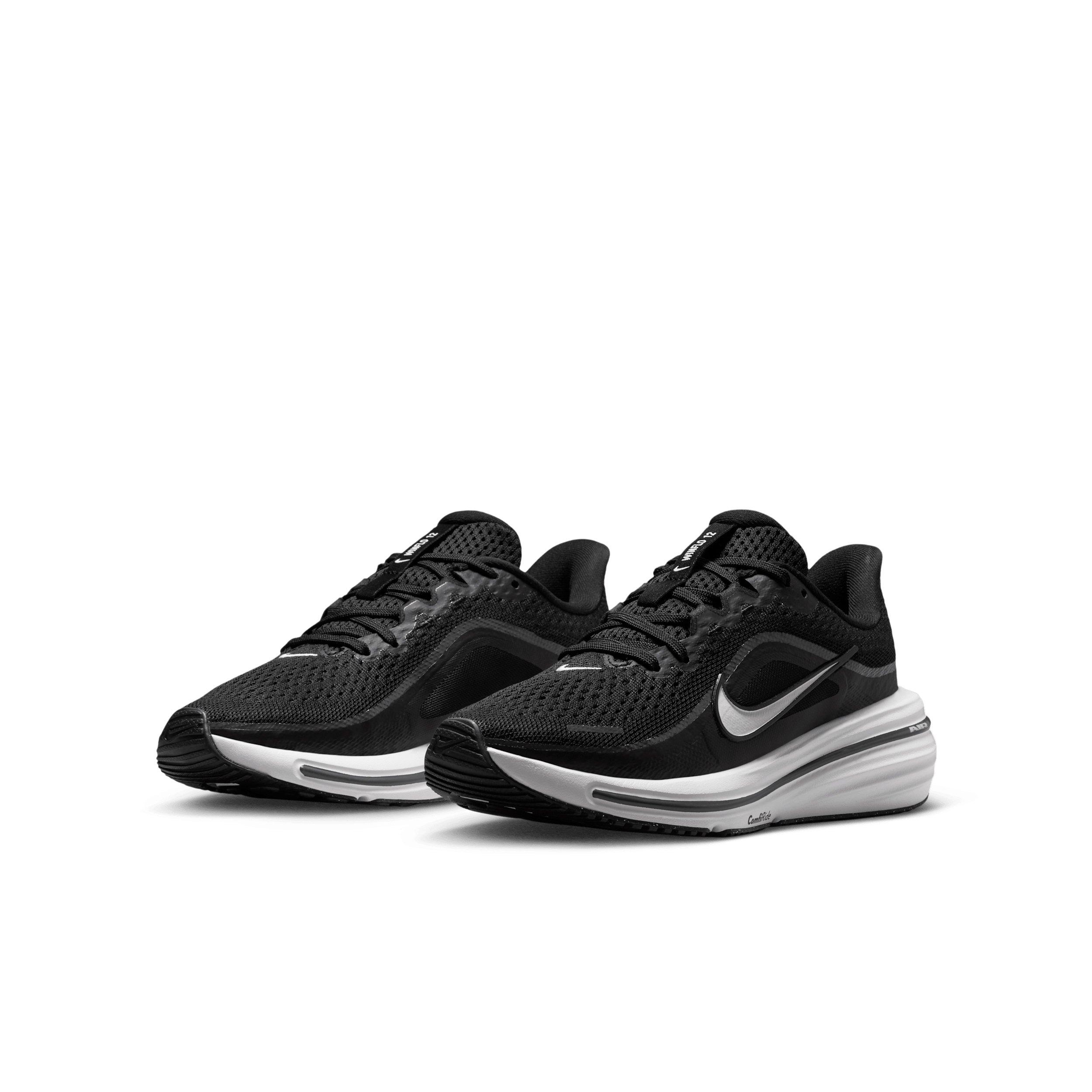Nike Winflo 12 "Black/Dark Smoke Grey/White" Grade School Boys' Running Shoe - BLACK/DK GREY/WHITE