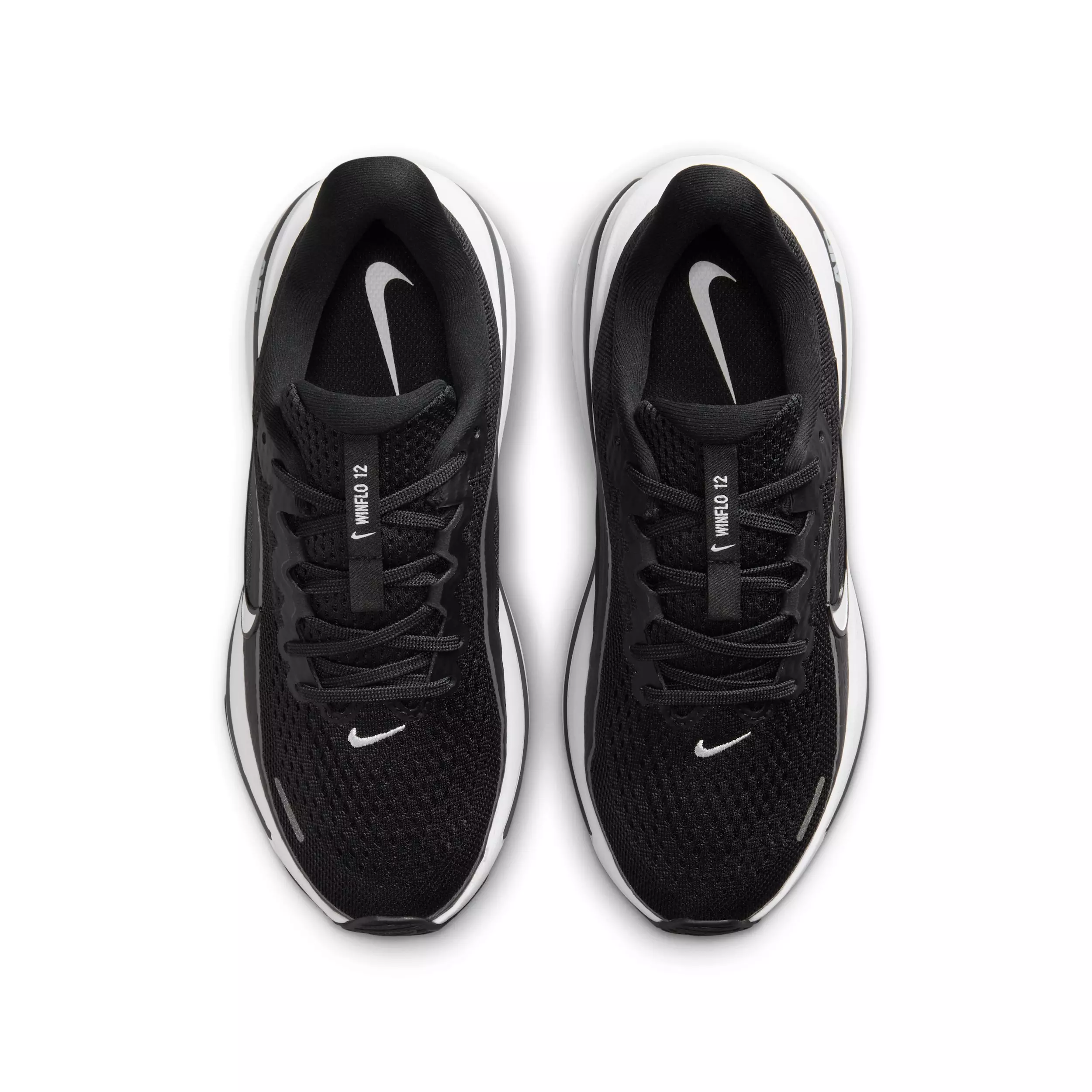 Nike Winflo 12 "Black/Dark Smoke Grey/White" Grade School Boys' Running Shoe - BLACK/DK GREY/WHITE