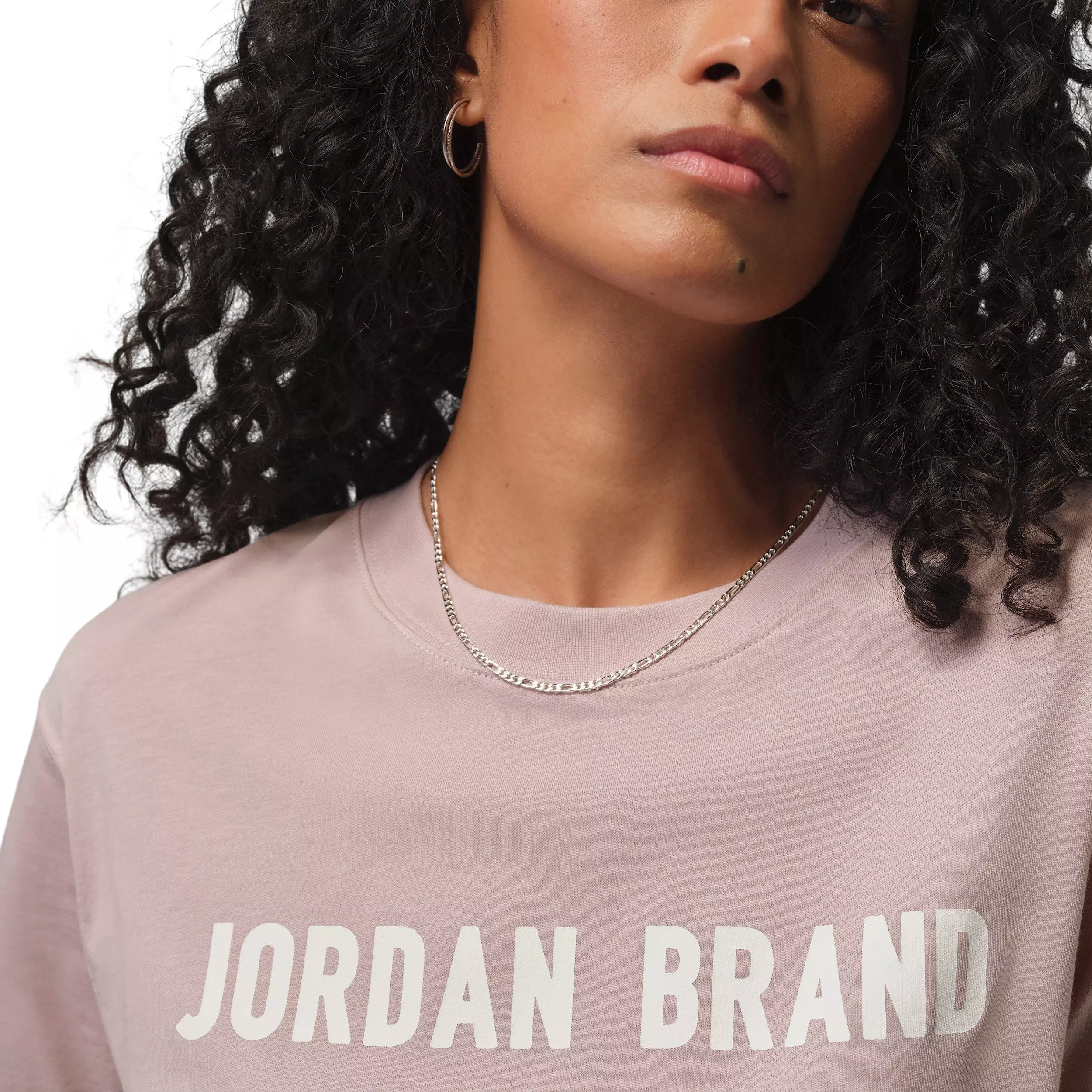 Jordan Women's Brooklyn Short-Sleeve Graphic Tee - Pink/White - PINK/WHITE
