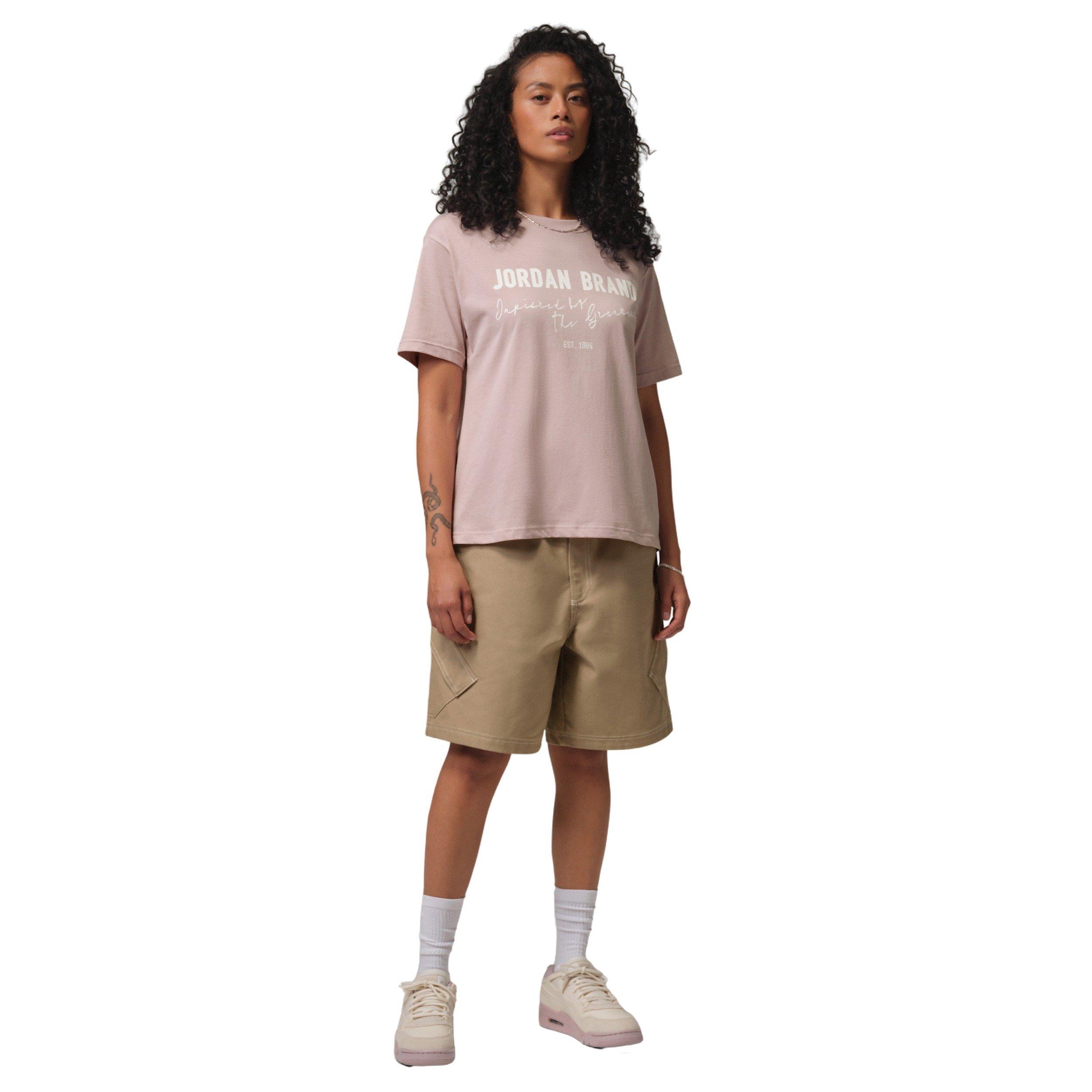 Jordan Women's Brooklyn Short-Sleeve Graphic Tee -Pink/White - PINK/WHITE Thumbnail View 5