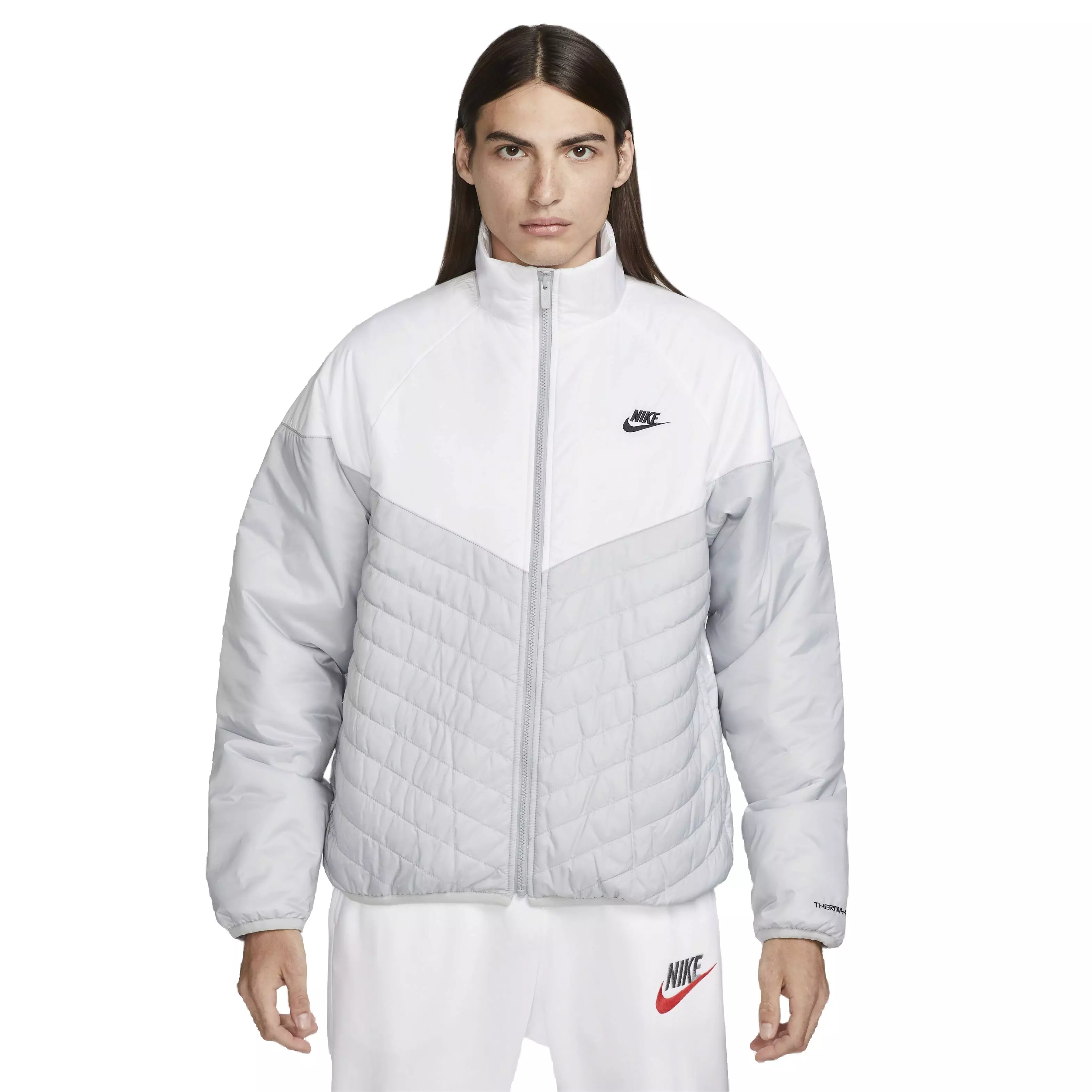 Nike Men's Sportswear Therma-FIT Water-Resistant Windrunner Puffer Jacket - GREY