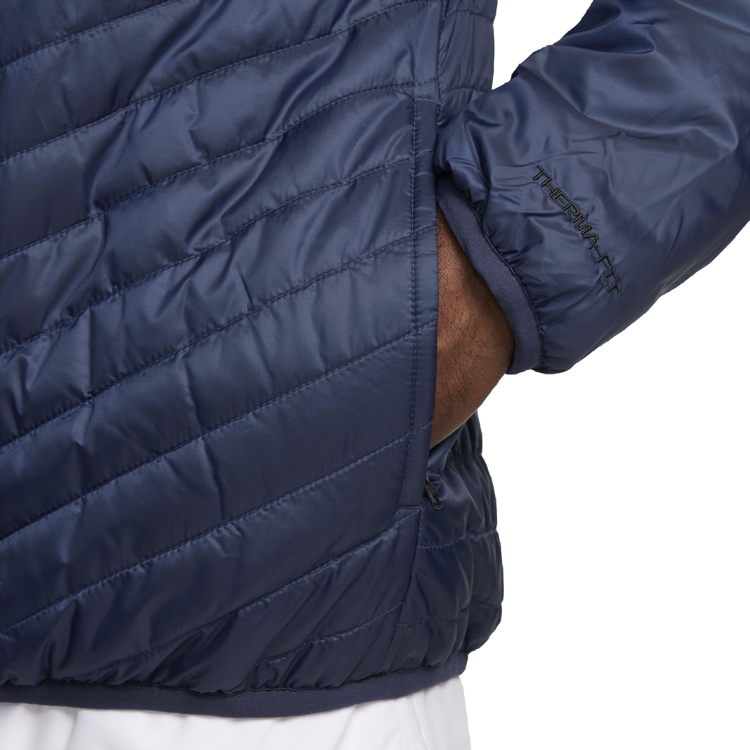 Nike Men's Sportswear Therma-FIT Water-Resistant Windrunner Puffer Jacket - BLUE Thumbnail View 5