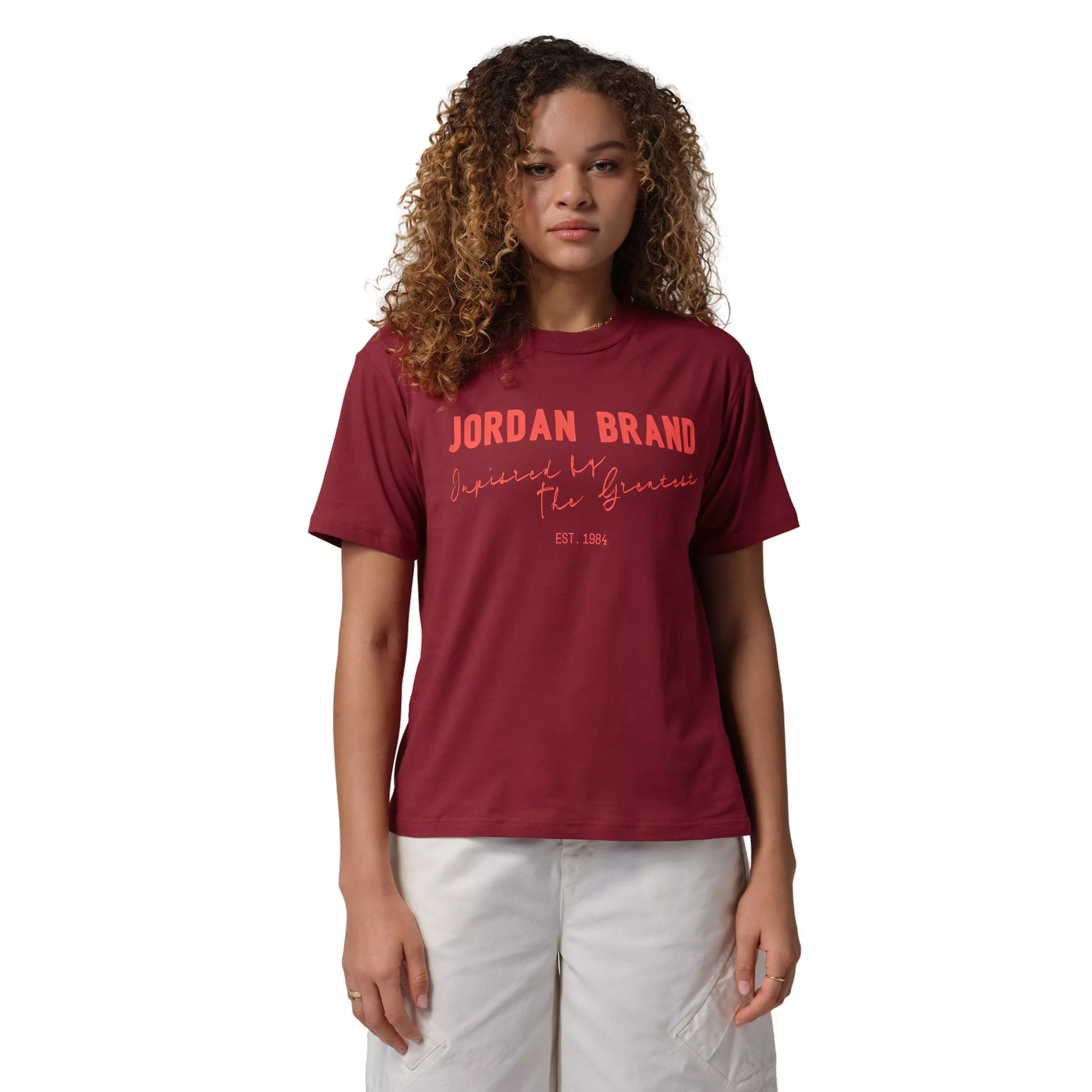 Jordan Women's Brooklyn Short-Sleeve Graphic Tee -Red - RED