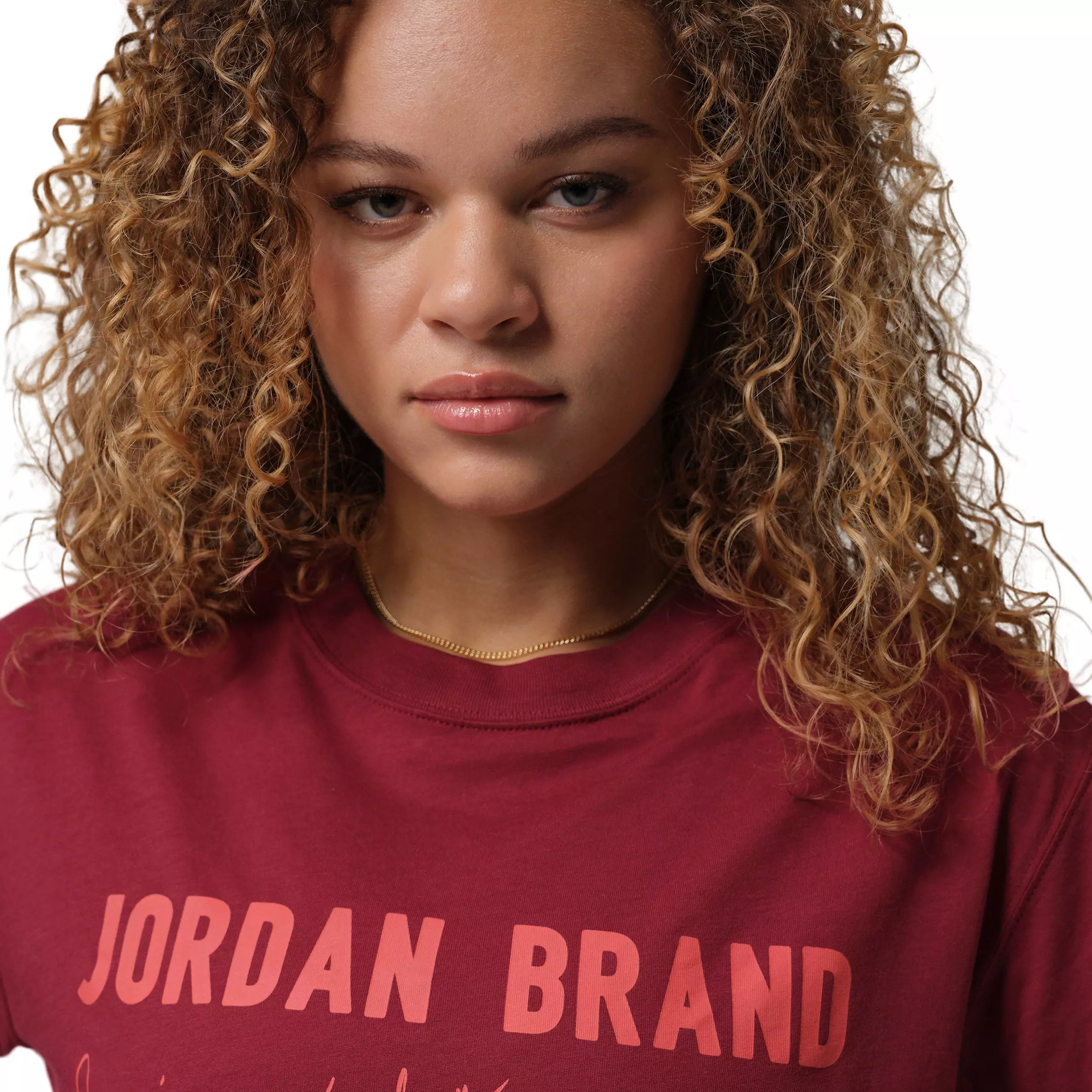 Jordan Women's Brooklyn Short-Sleeve Graphic Tee -Red - RED