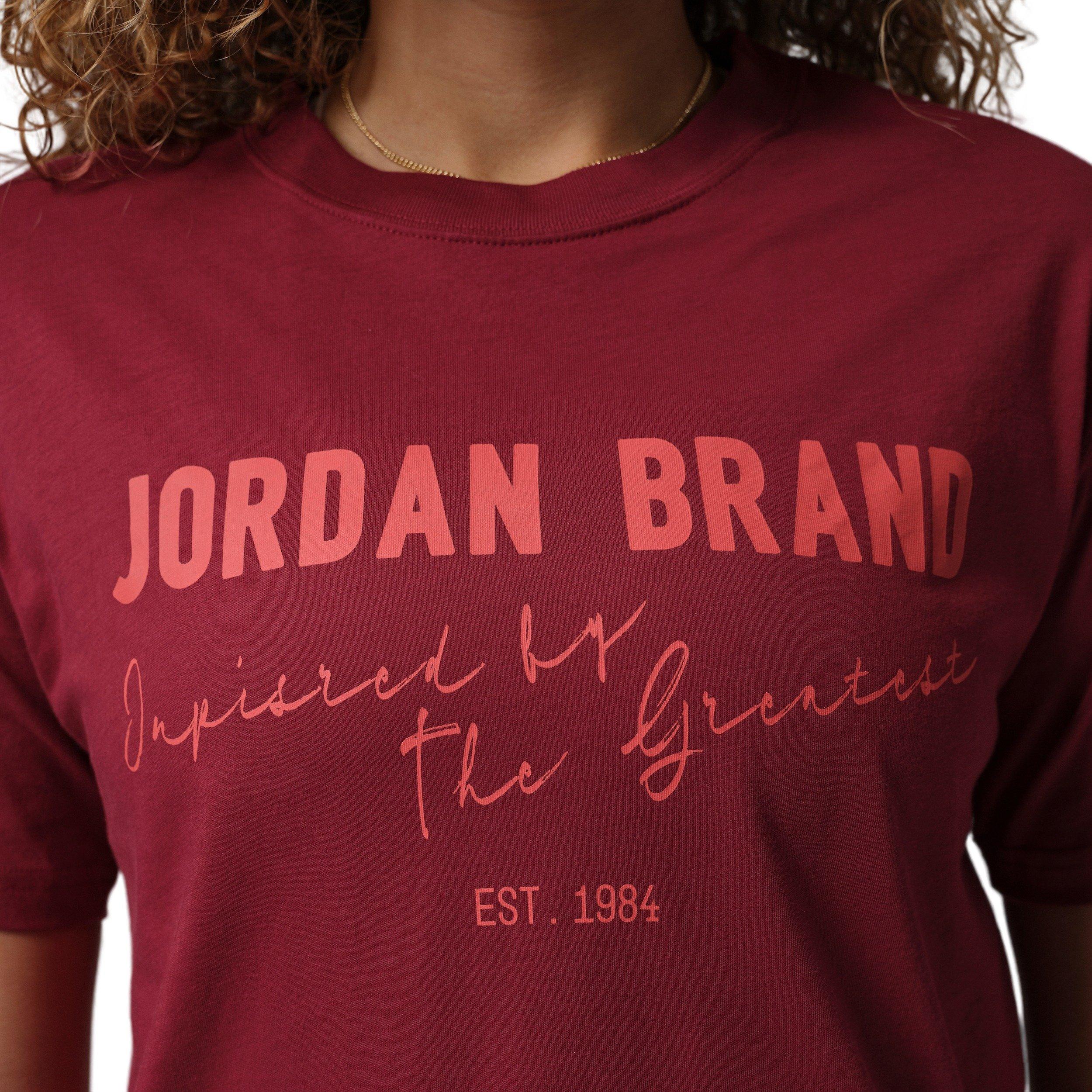 Jordan Women's Brooklyn Short-Sleeve Graphic Tee -Red - RED Thumbnail View 4