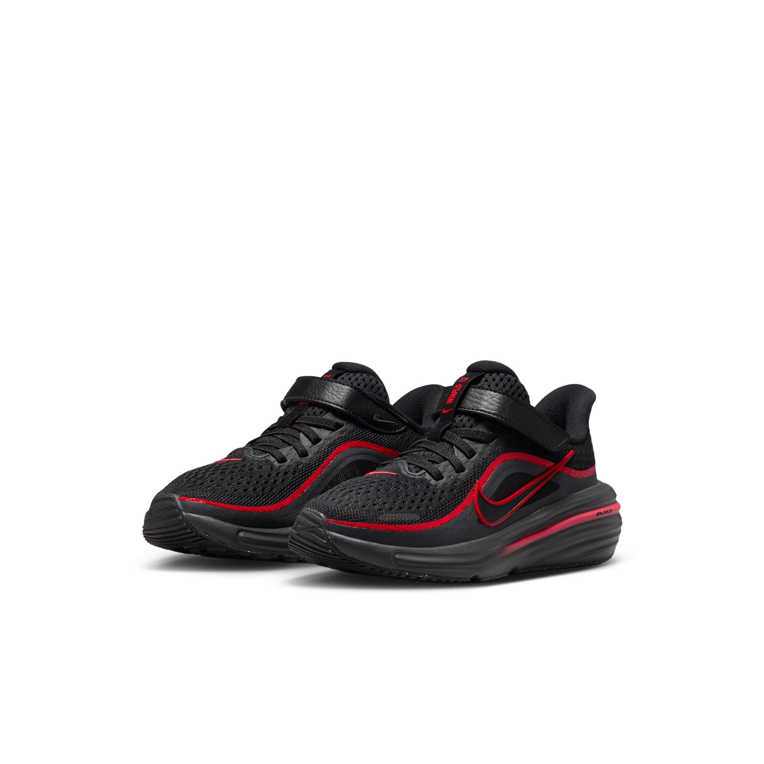 Nike Winflo 12 "Black/Red Orbit/Dark Smoke Grey/Black" Preschool Boys' Running Shoe - BLACK/RED/DK GREY/BLACK