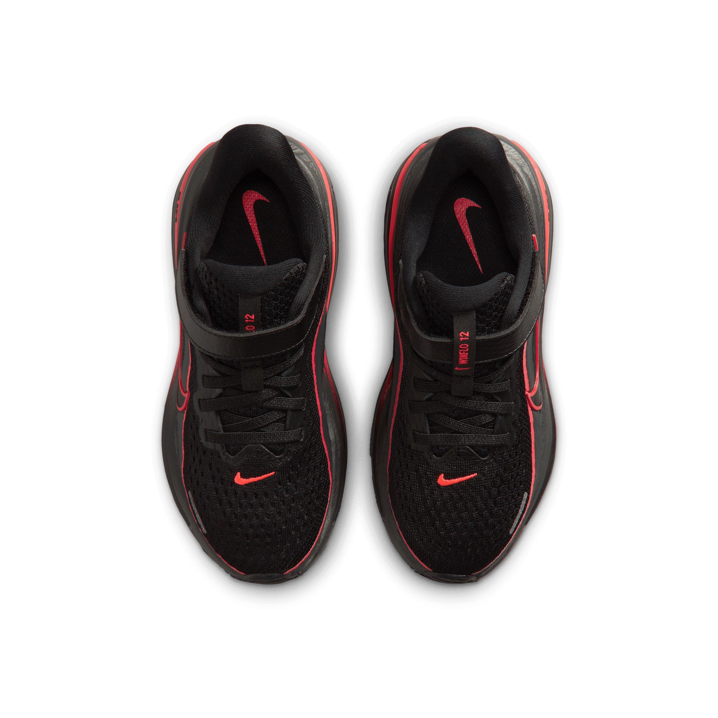 Nike Winflo 12 "Black/Red Orbit/Dark Smoke Grey/Black" Preschool Boys' Running Shoe - BLACK/RED/DK GREY/BLACK