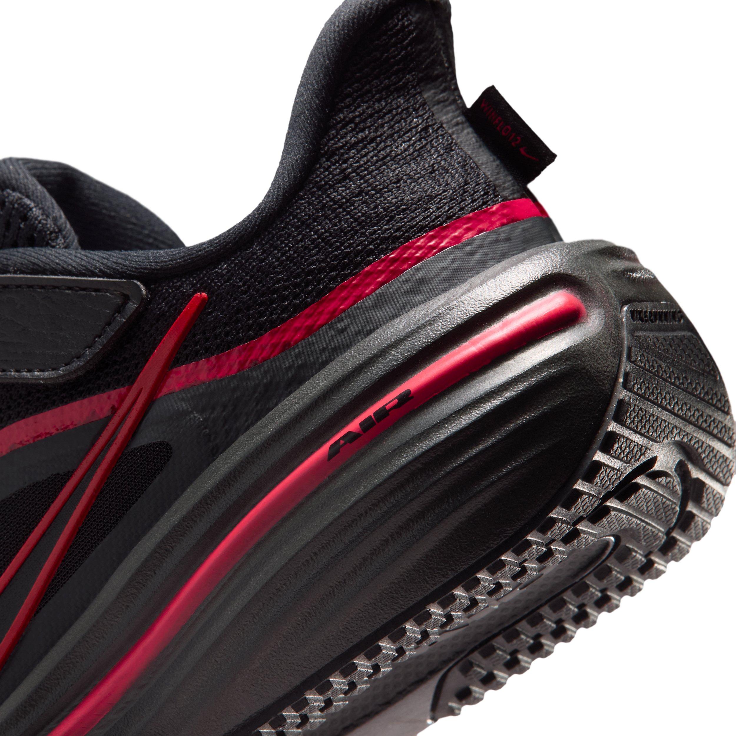 Nike Winflo 12 "Black/Red Orbit/Dark Smoke Grey/Black" Preschool Boys' Running Shoe - BLACK/RED/DK GREY/BLACK