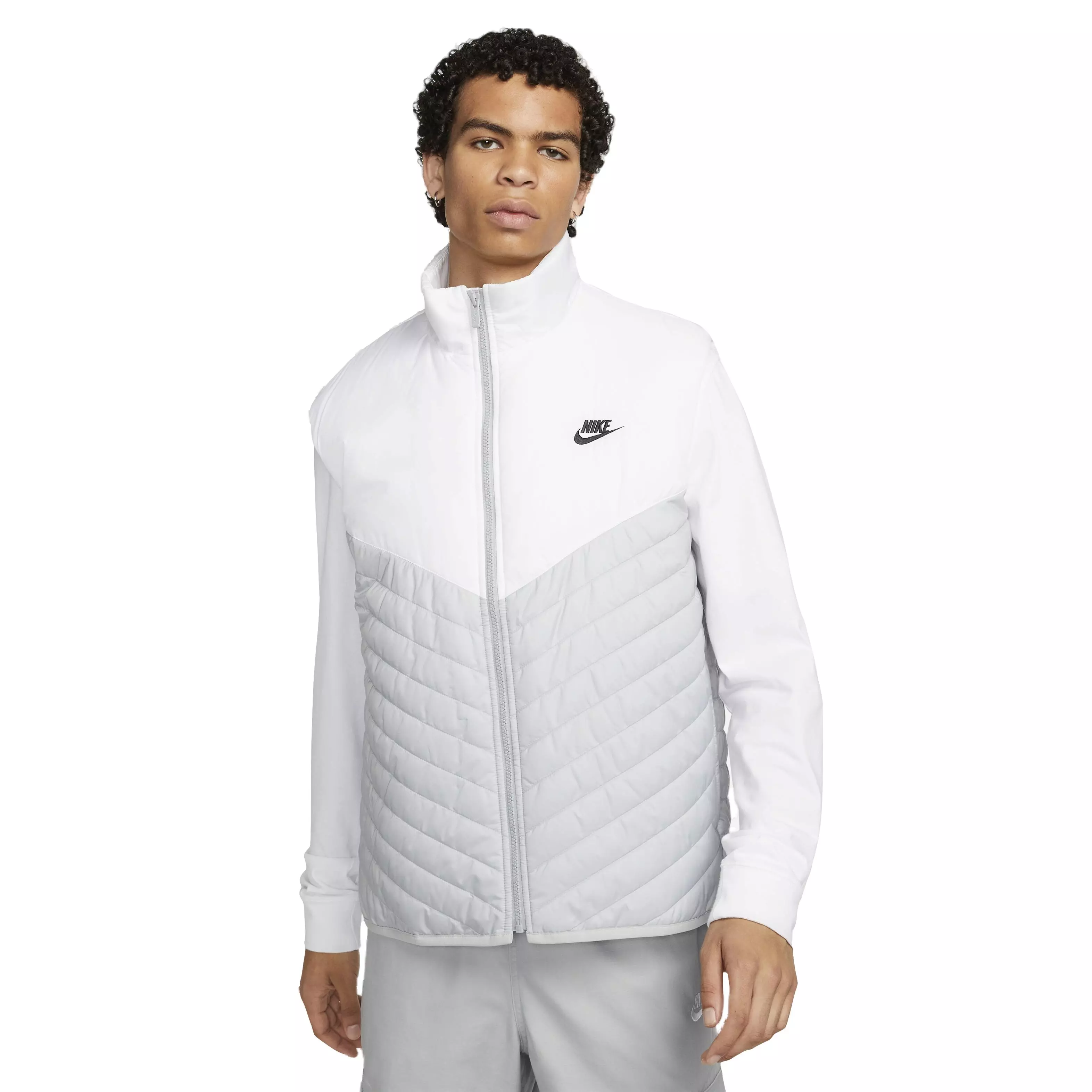 Nike Men's Therma-FIT Windrunner Midweight Puffer Vest - GREY
