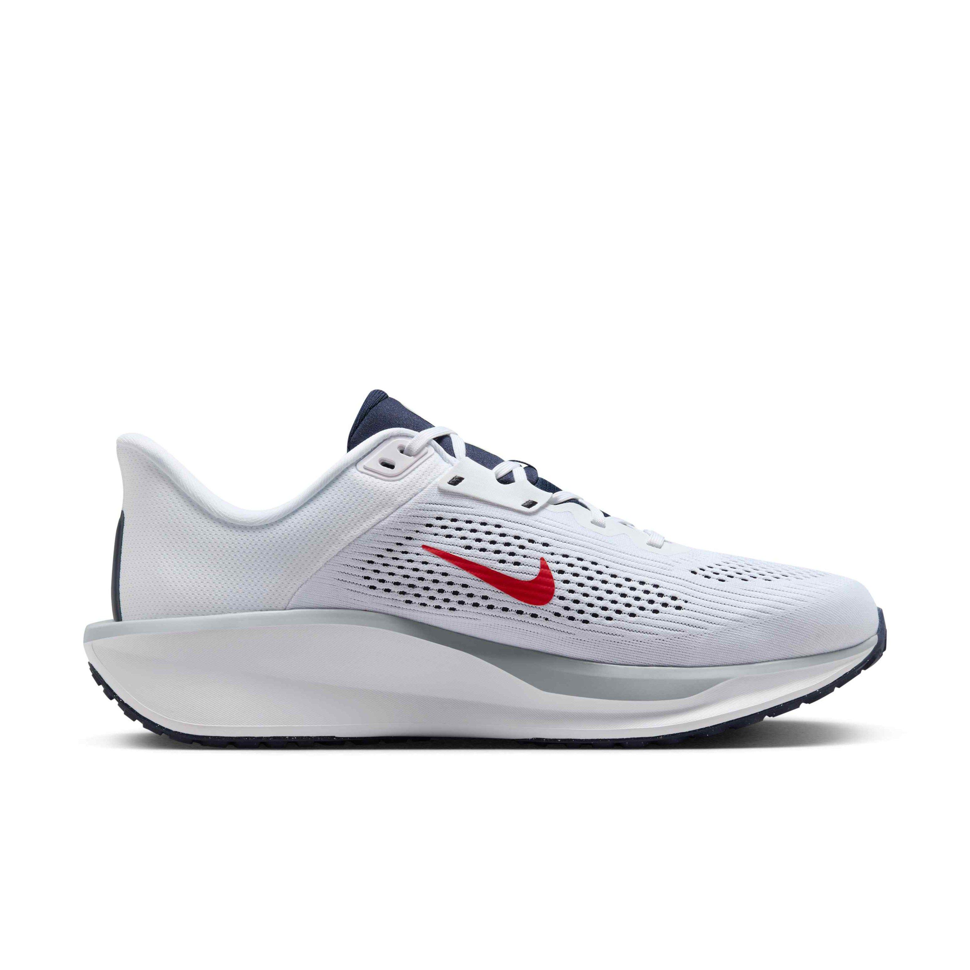 Nike Quest 6 "White/Obsidian/Wolf Grey/University Red" Men's Running Shoe - WHITE/OBSIDIAN/GREY/RED Thumbnail View 1