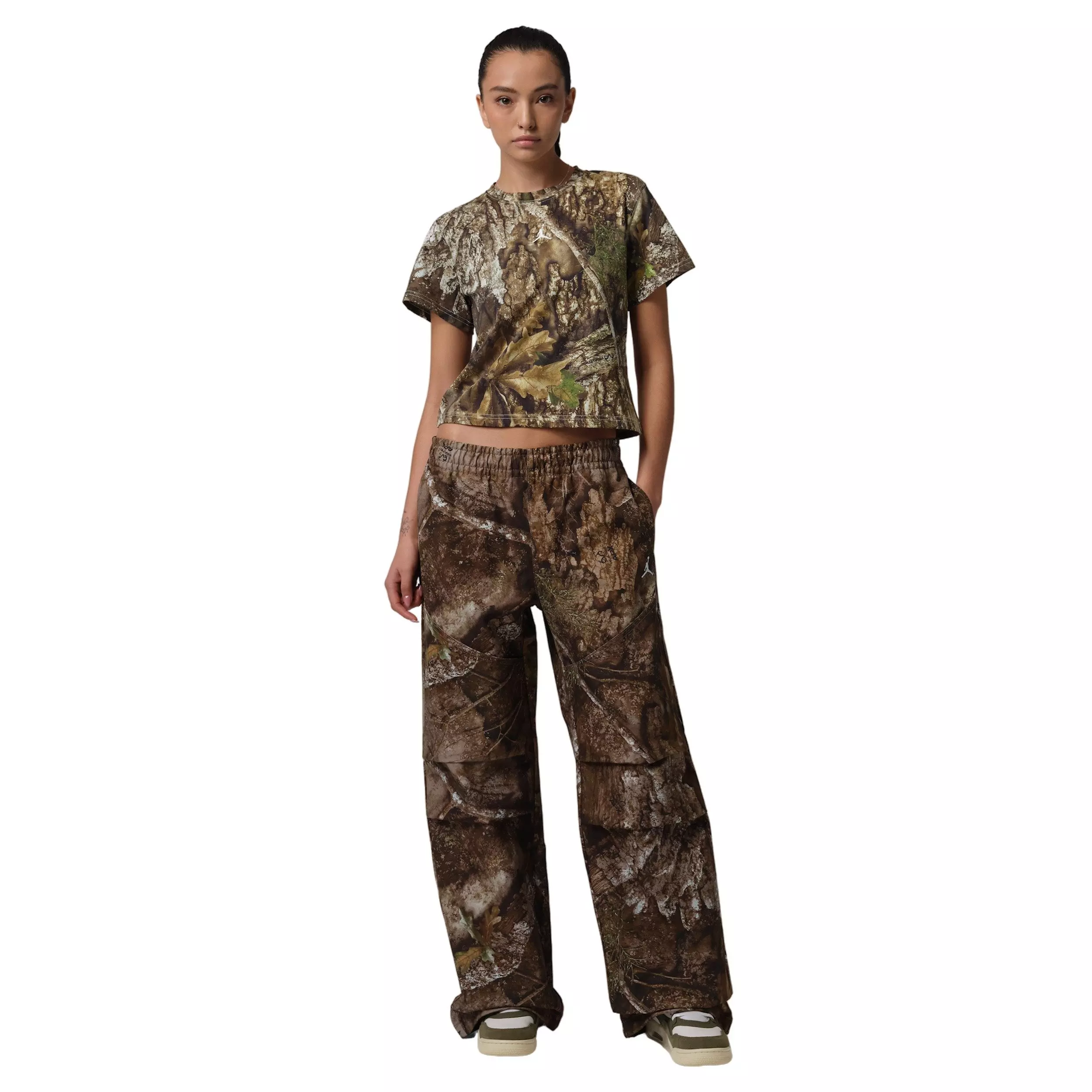 Jordan Women's Brooklyn Short-Sleeve AOP Realtree T-Shirt - Brown - BROWN