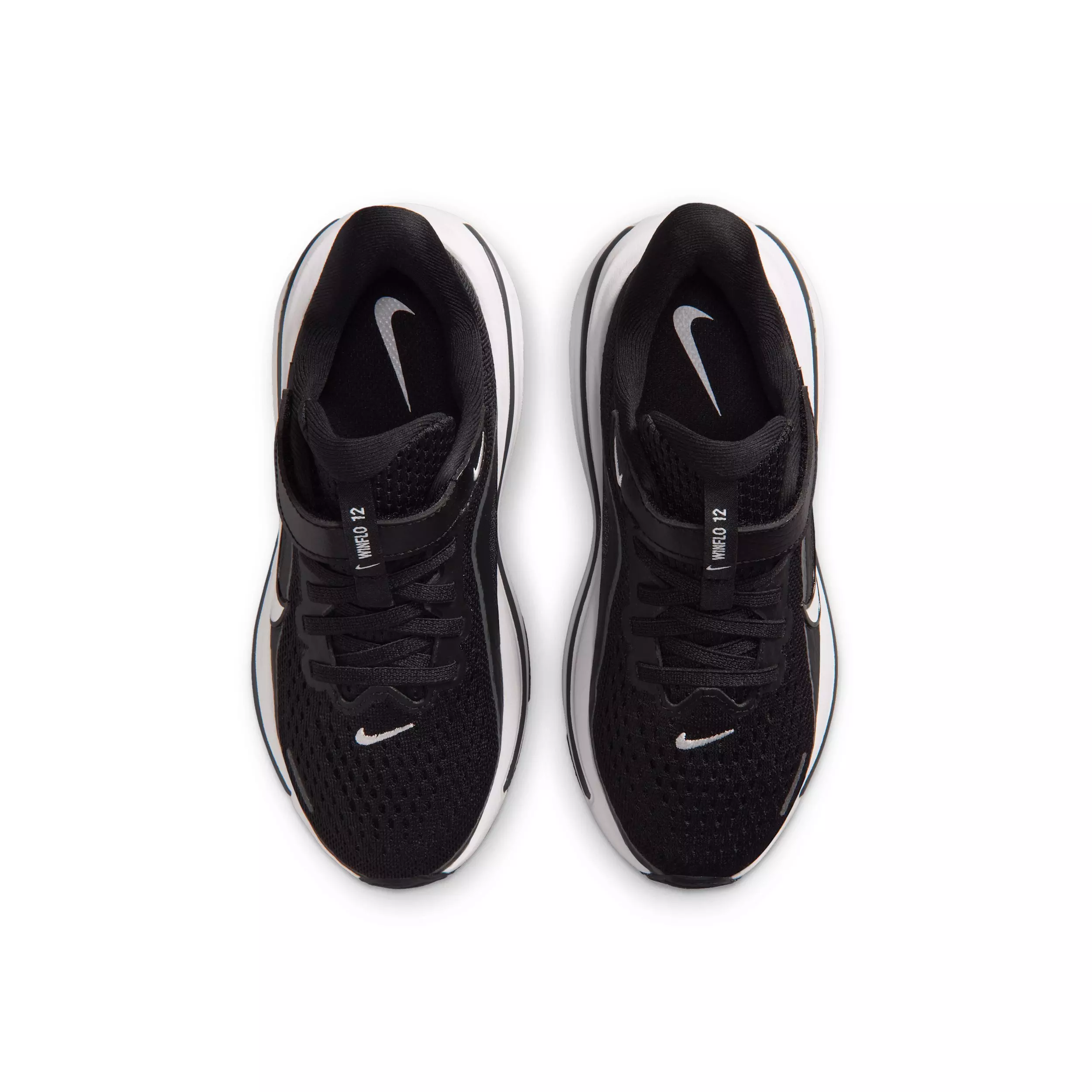 Nike Winflo 12 "Black/Dark Smoke Grey/White" Preschool Boys' Running Shoe - BLACK/DK GREY/WHITE