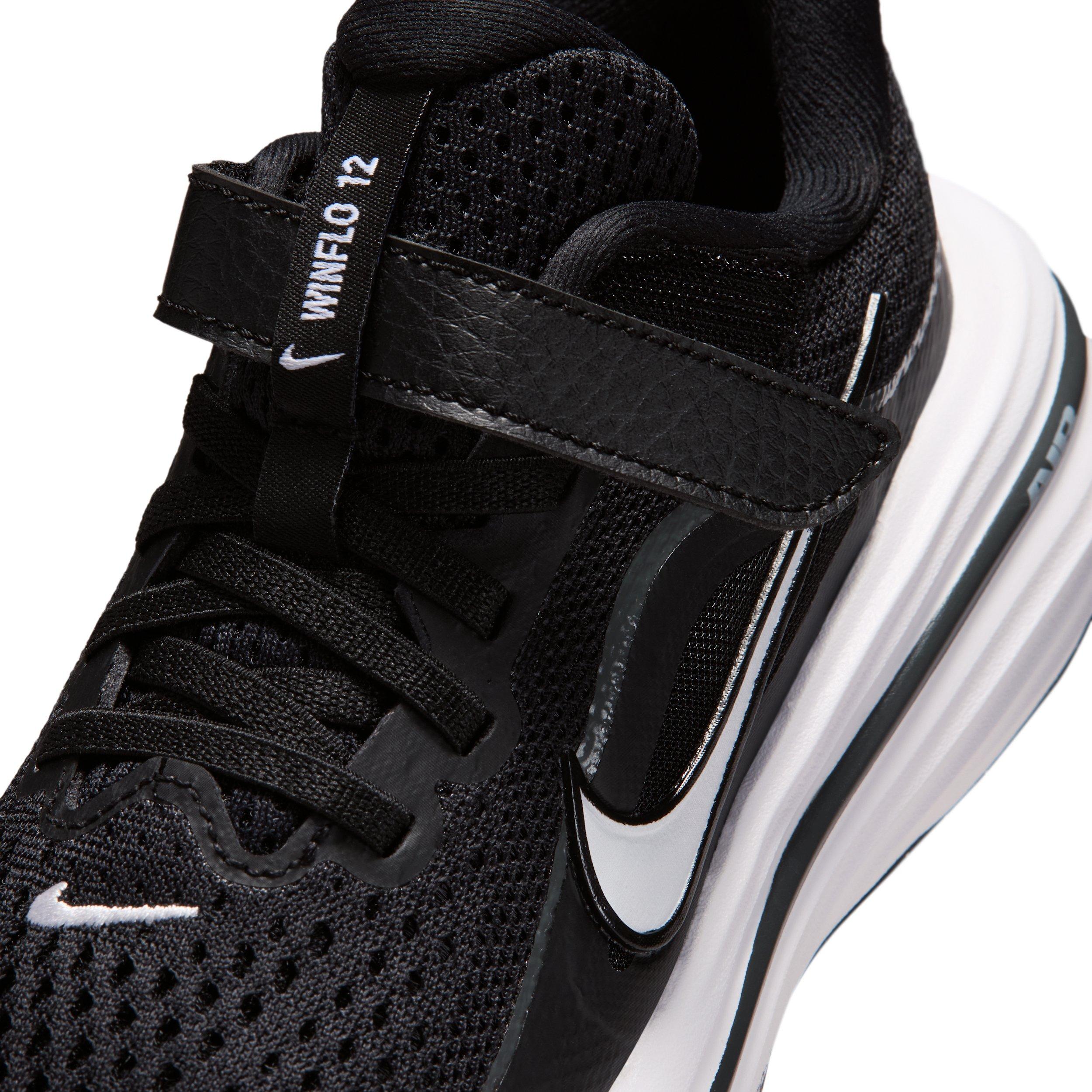 Nike Winflo 12 "Black/Dark Smoke Grey/White" Preschool Boys' Running Shoe - BLACK/DK GREY/WHITE