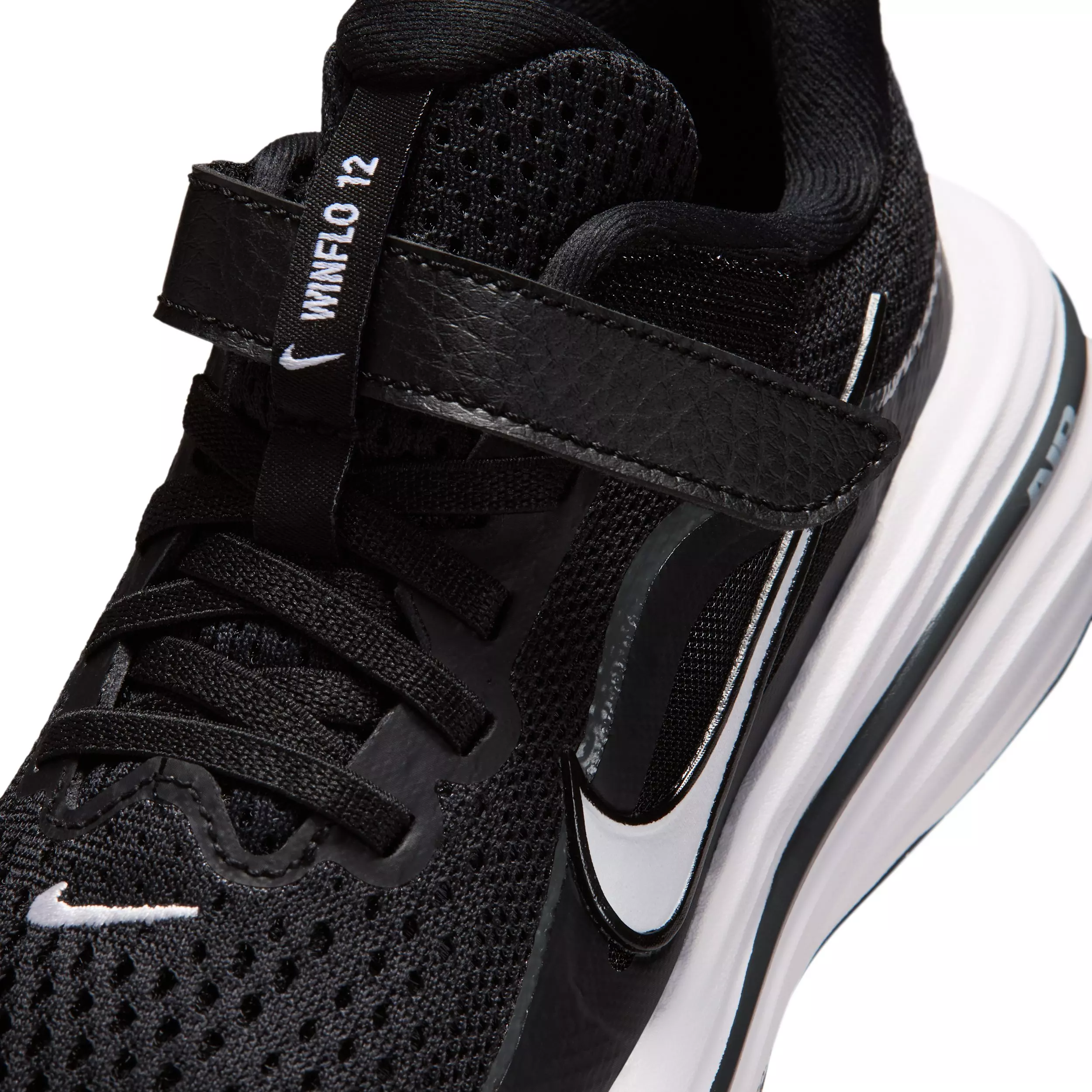Nike Winflo 12 "Black/Dark Smoke Grey/White" Preschool Boys' Running Shoe - BLACK/DK GREY/WHITE
