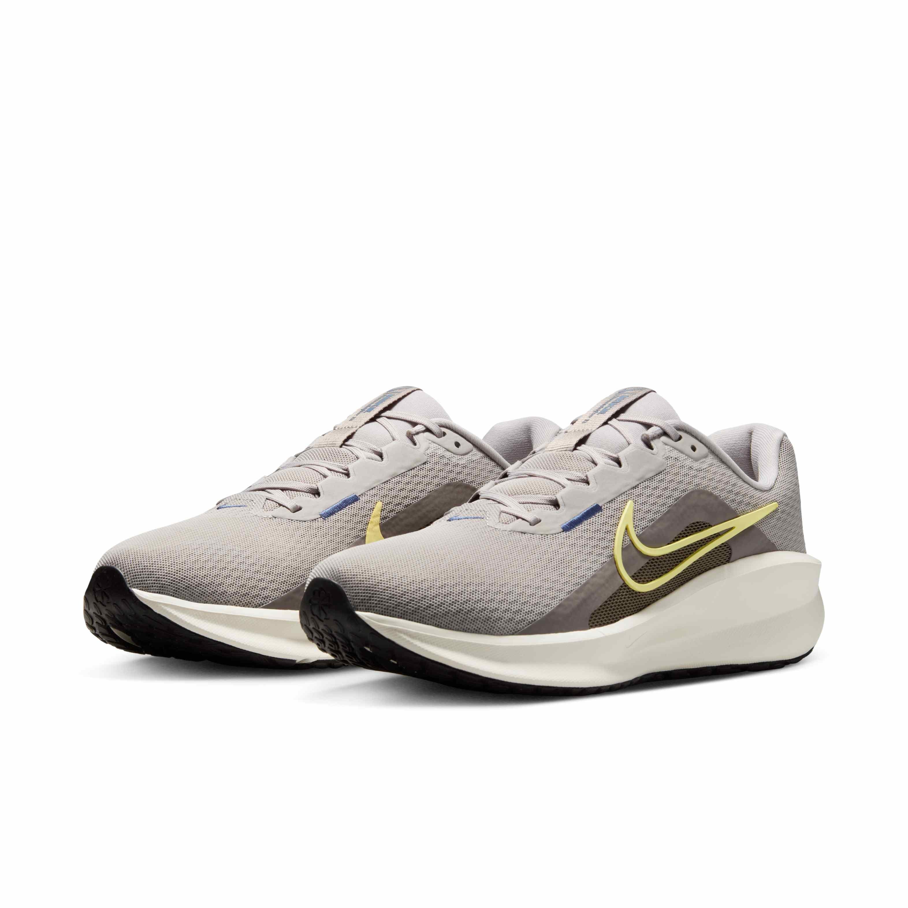 Nike Downshifter 13 "College Grey/Cave Stone/Diffused Blue/Soft Yellow" Men's Running Shoe - GREY/STONE/BLUE/YELLOW Thumbnail View 3