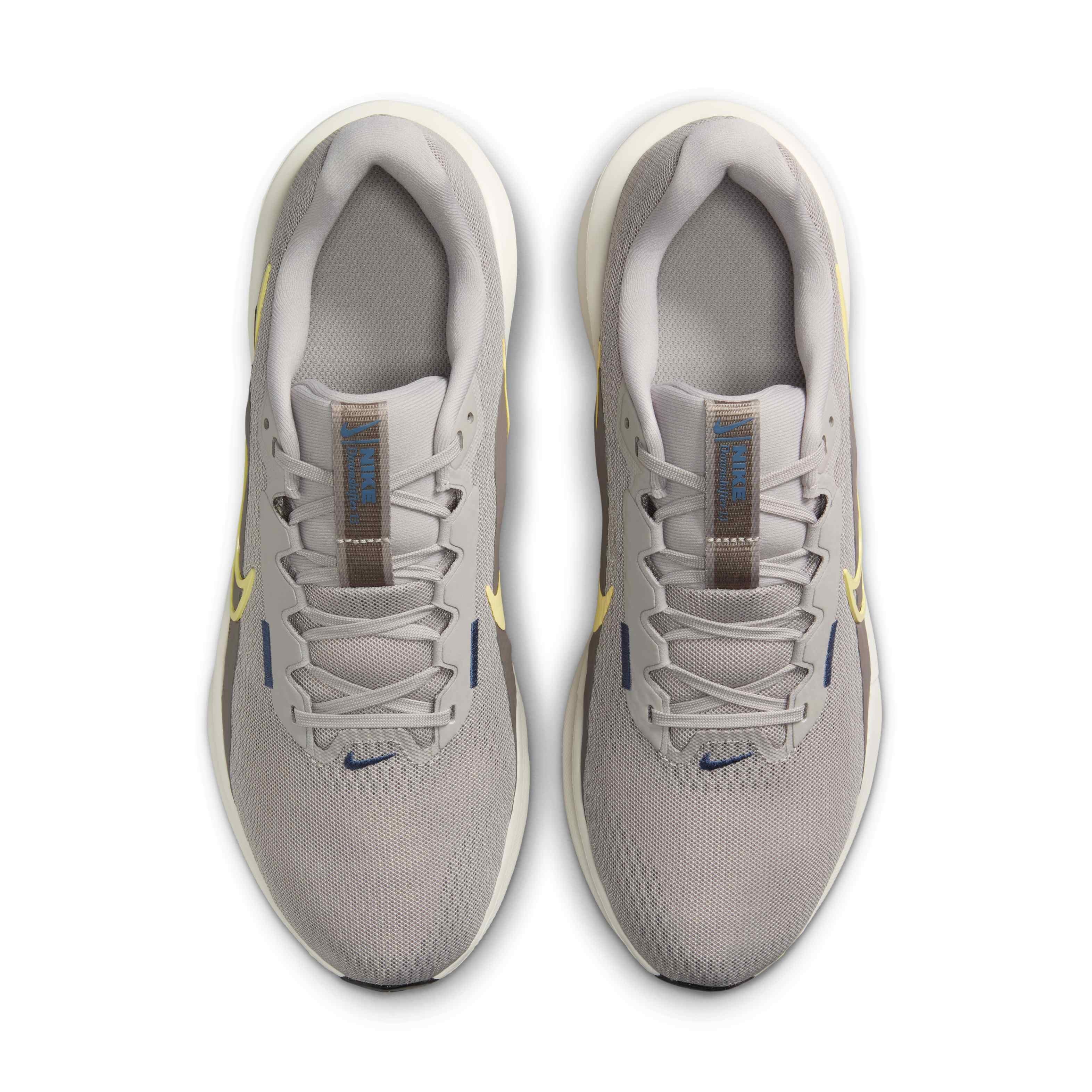 Nike Downshifter 13 "College Grey/Cave Stone/Diffused Blue/Soft Yellow" Men's Running Shoe - GREY/STONE/BLUE/YELLOW Thumbnail View 4