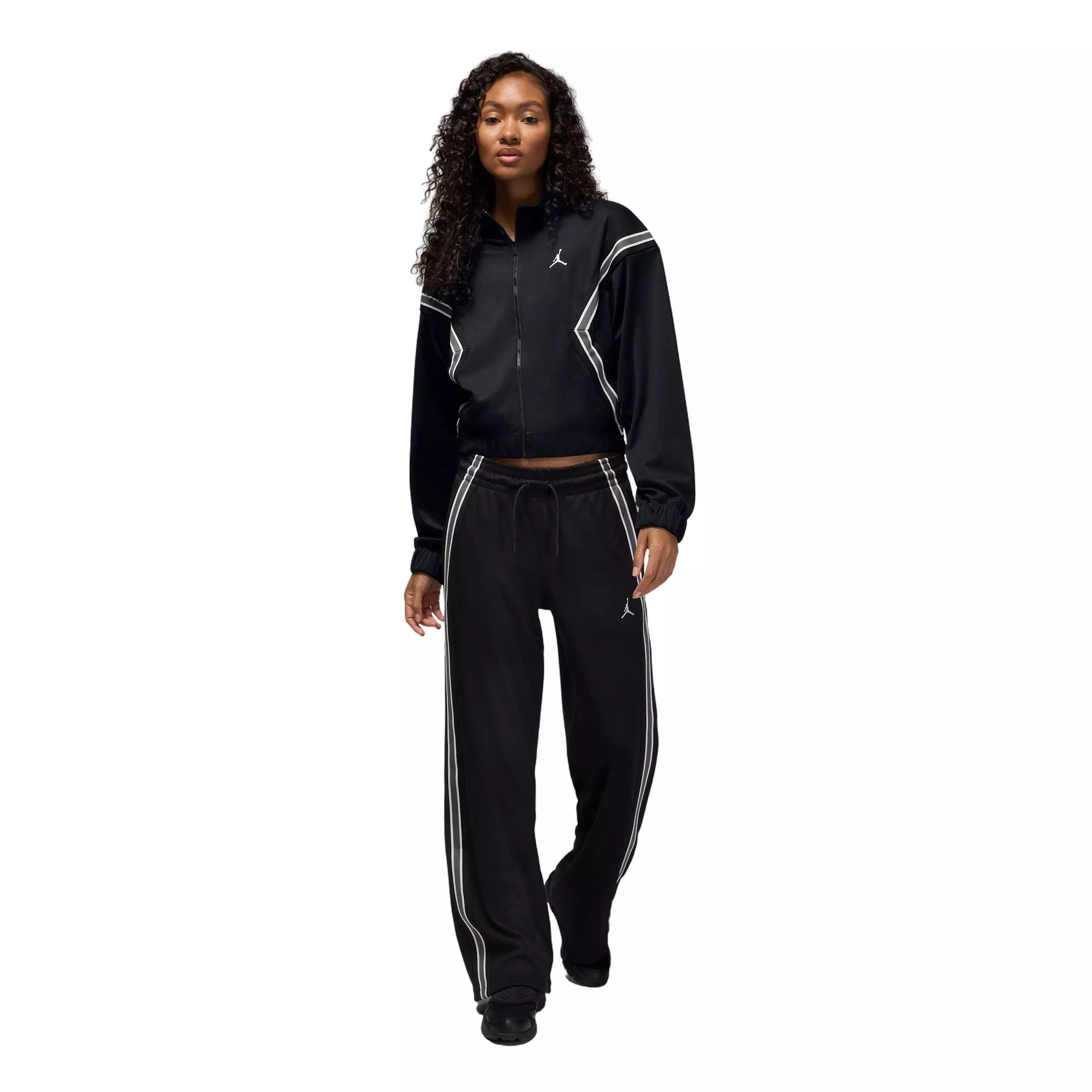 Jordan Women's Brooklyn Full-Zip Track Jacket -Black - BLACK